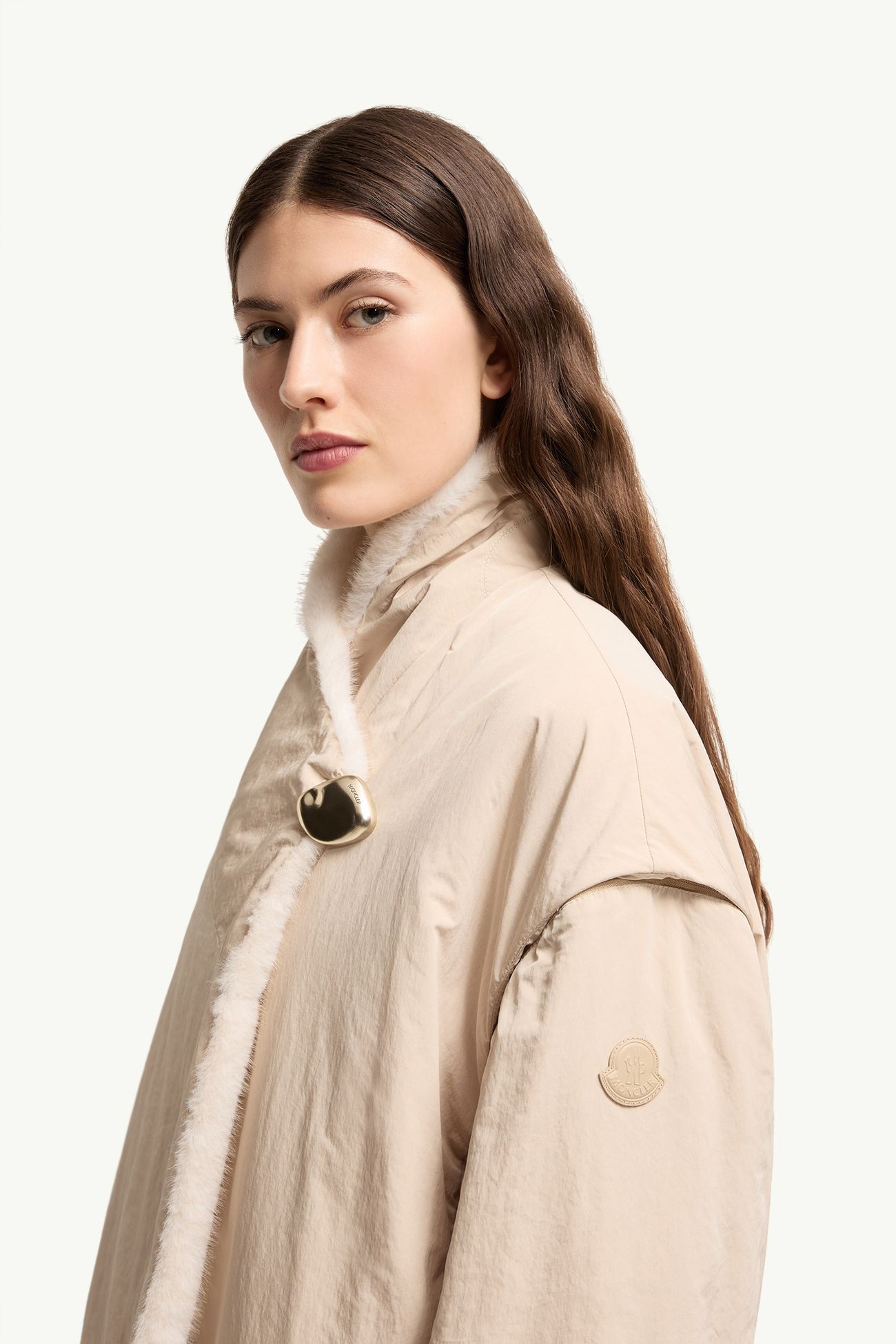 Chardonneret二合一雙面泰迪布羽絨外套 女士 象牙白色 Moncler 1