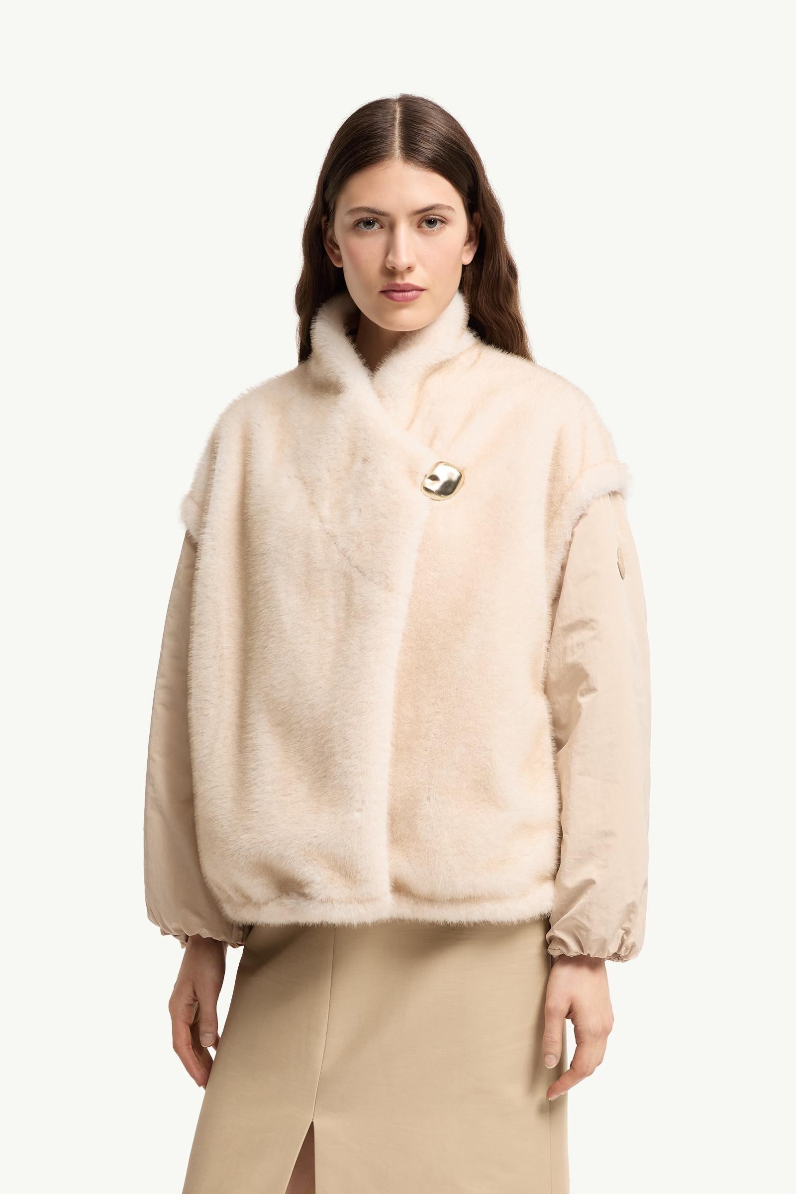 White Ivory Chardonneret 2-in-1 Reversible Teddy Down Jacket