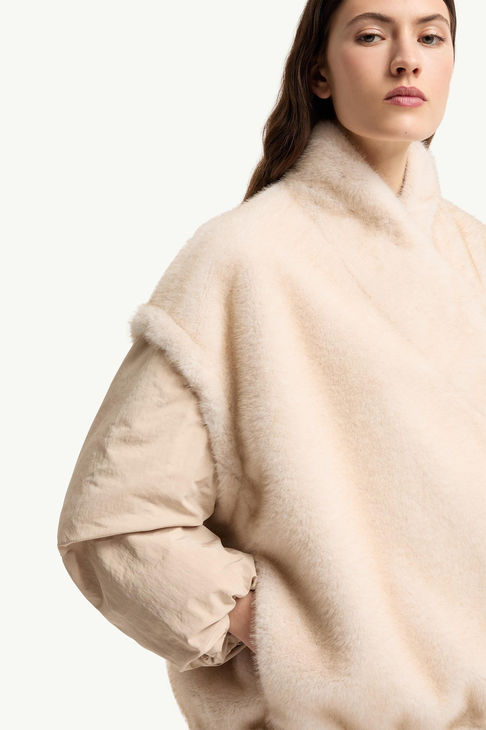 White Ivory Chardonneret 2-in-1 Reversible Teddy Down Jacket