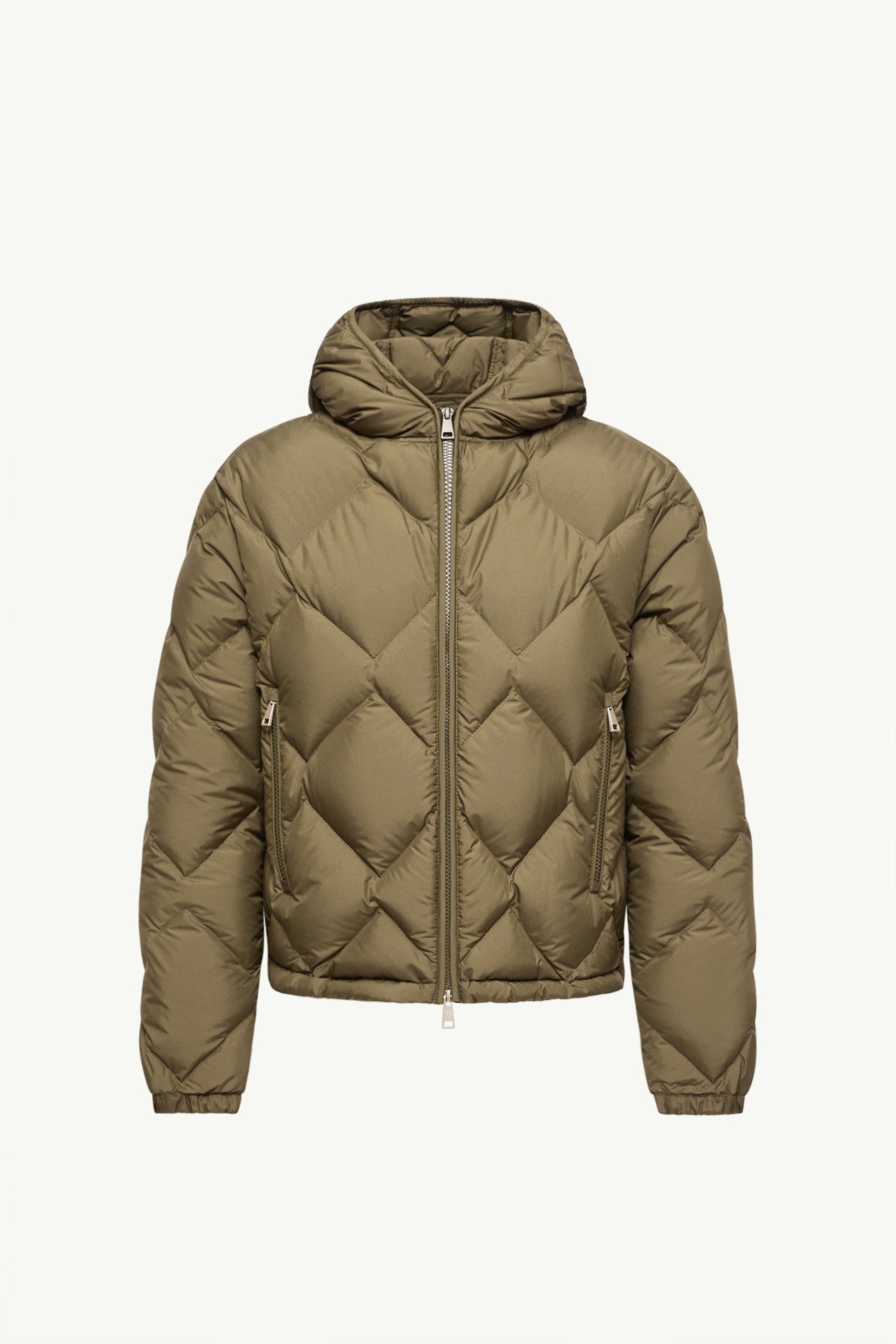 Arvouinne女士连帽三角绗缝短款羽绒夹克外套 女士 橄榄绿 Moncler 2