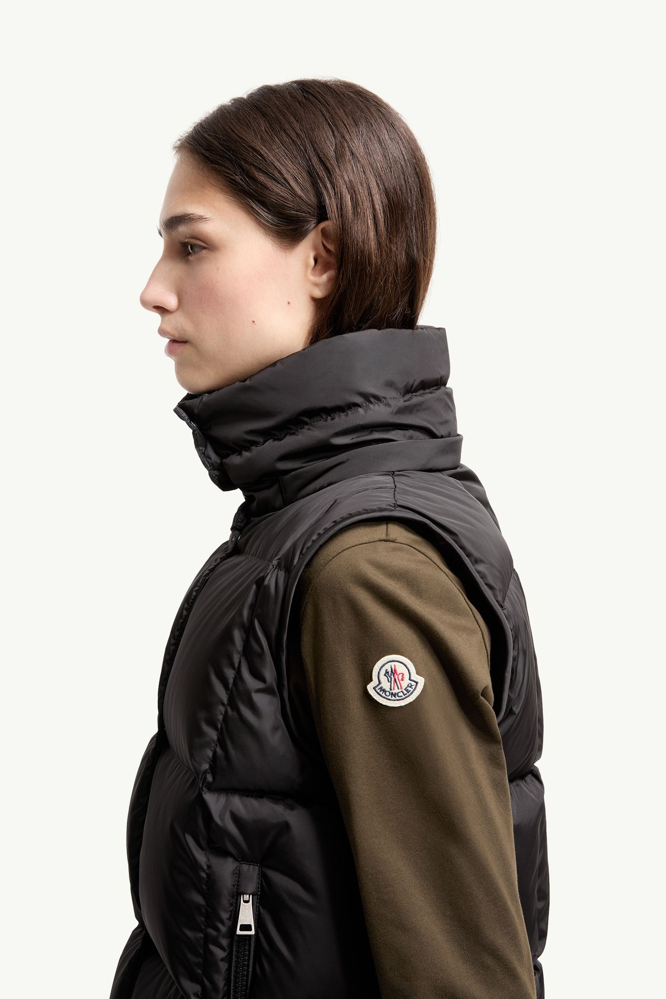 Macareux Hooded Down Gilet Women Black Moncler 1