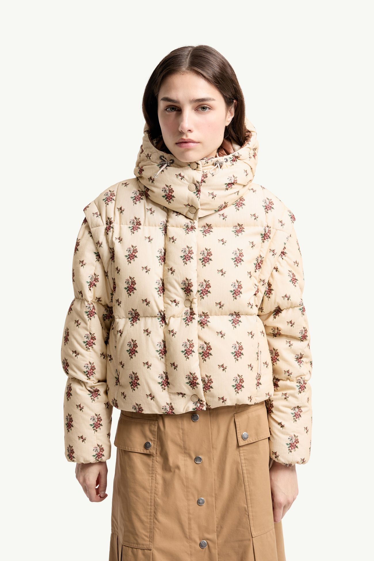Plumífero 2 en 1 con capucha Torcol Mujer Beige Claro Moncler 3