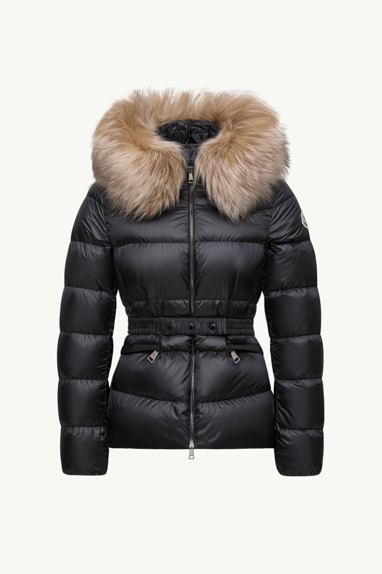 Boed女士连帽短款羽绒夹克外套 女士 黑色 & 坚果米色 Moncler 2