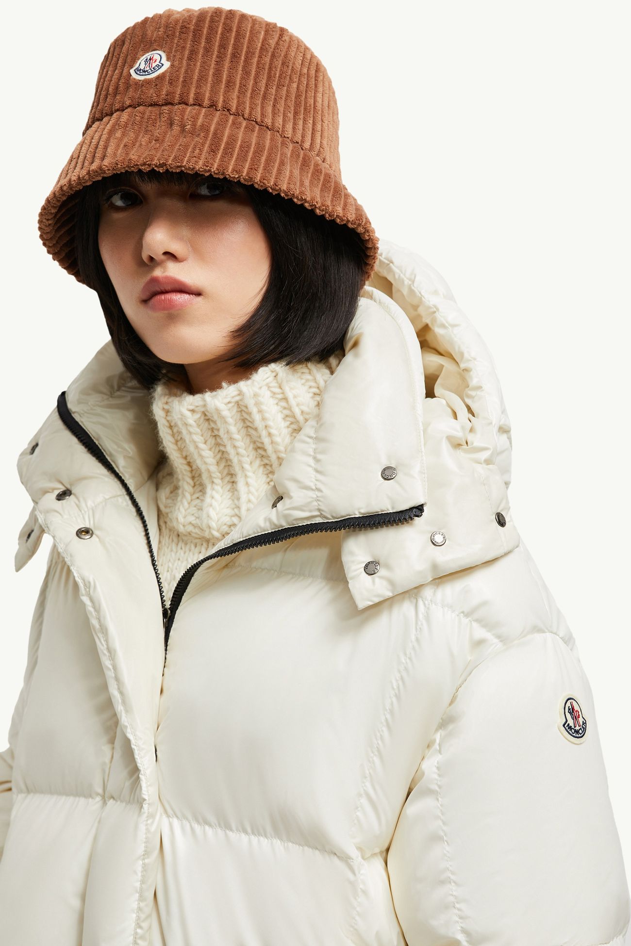 Parana Hooded Short Down Jacket Women White Moncler 1