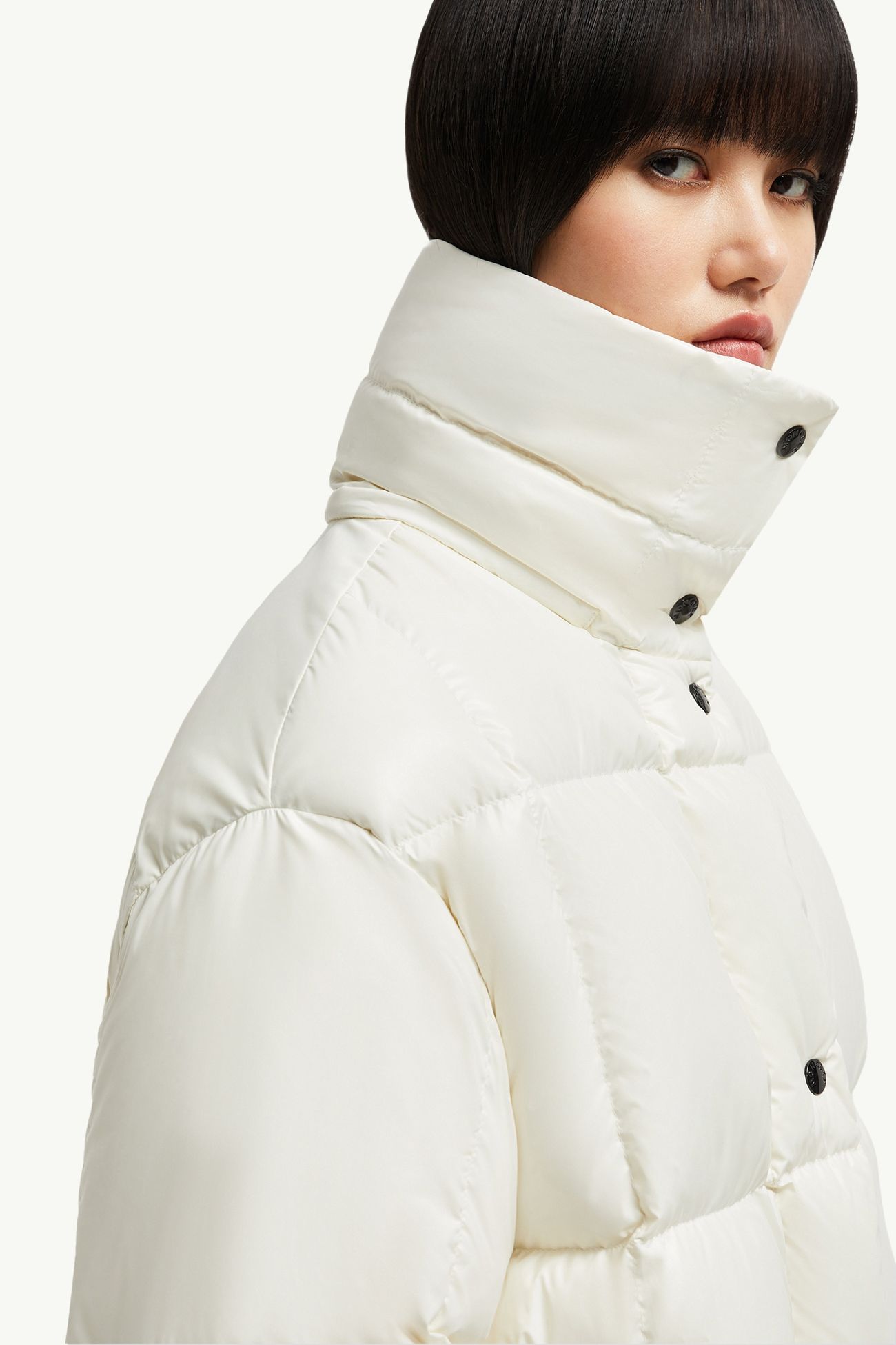 Piumino corto Parana con cappuccio Donna Bianco Moncler 6