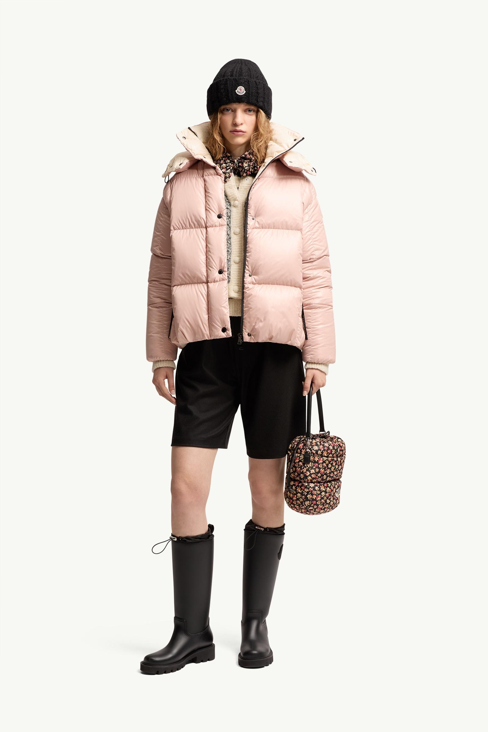 Light Pink Parana Hooded Short Down Jacket - Short Down Jackets