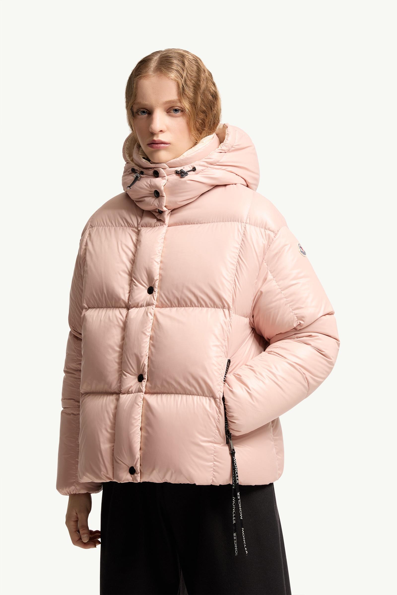 Light Pink Parana Hooded Short Down Jacket - Short Down Jackets