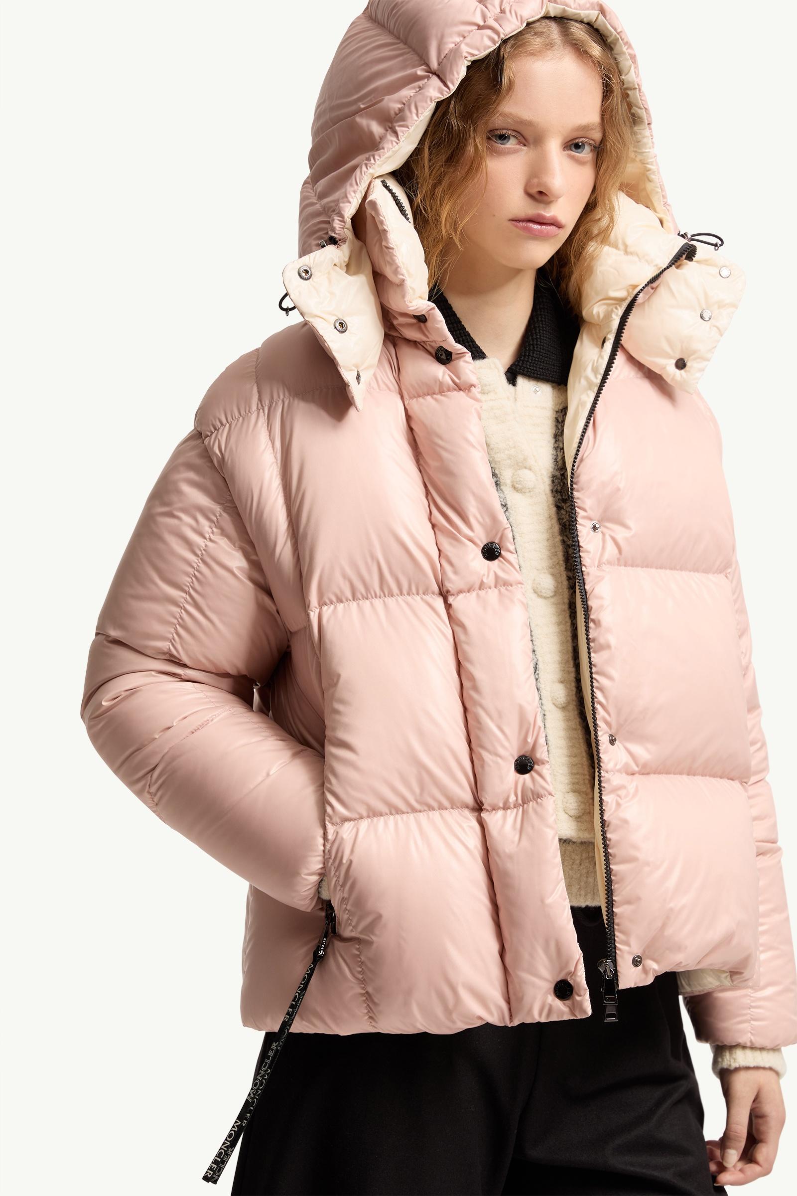 Light Pink Parana Hooded Short Down Jacket - Short Down Jackets