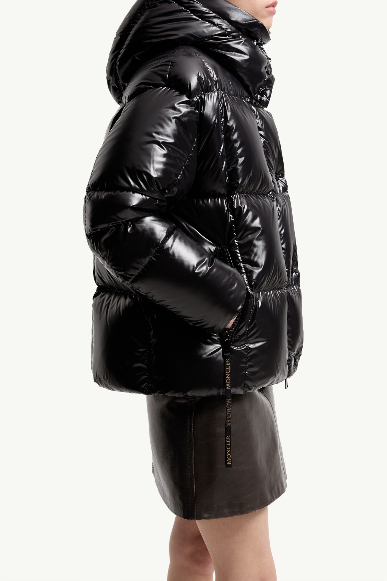 Parana Hooded Short Down Jacket Women Black Moncler 5
