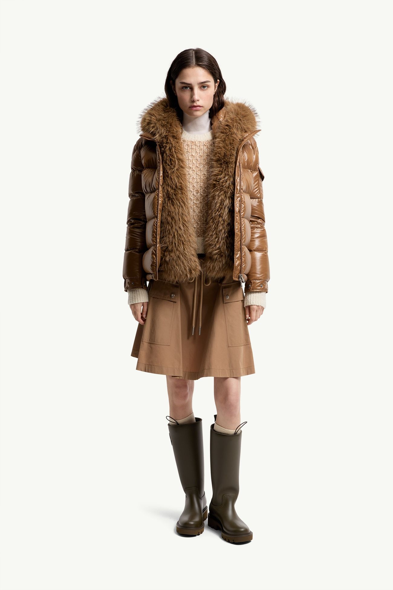Hypolais女士短款羽绒夹克外套 女士 棕色 Moncler 0
