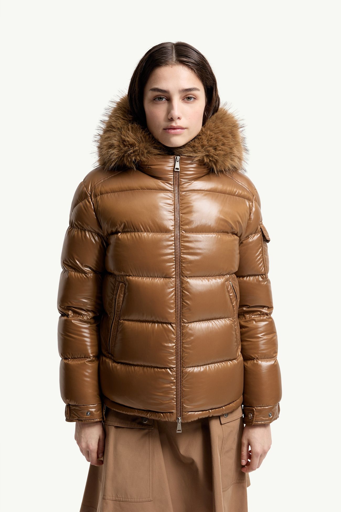 Hypolais kurze Daunenjacke Damen Braun Moncler 3