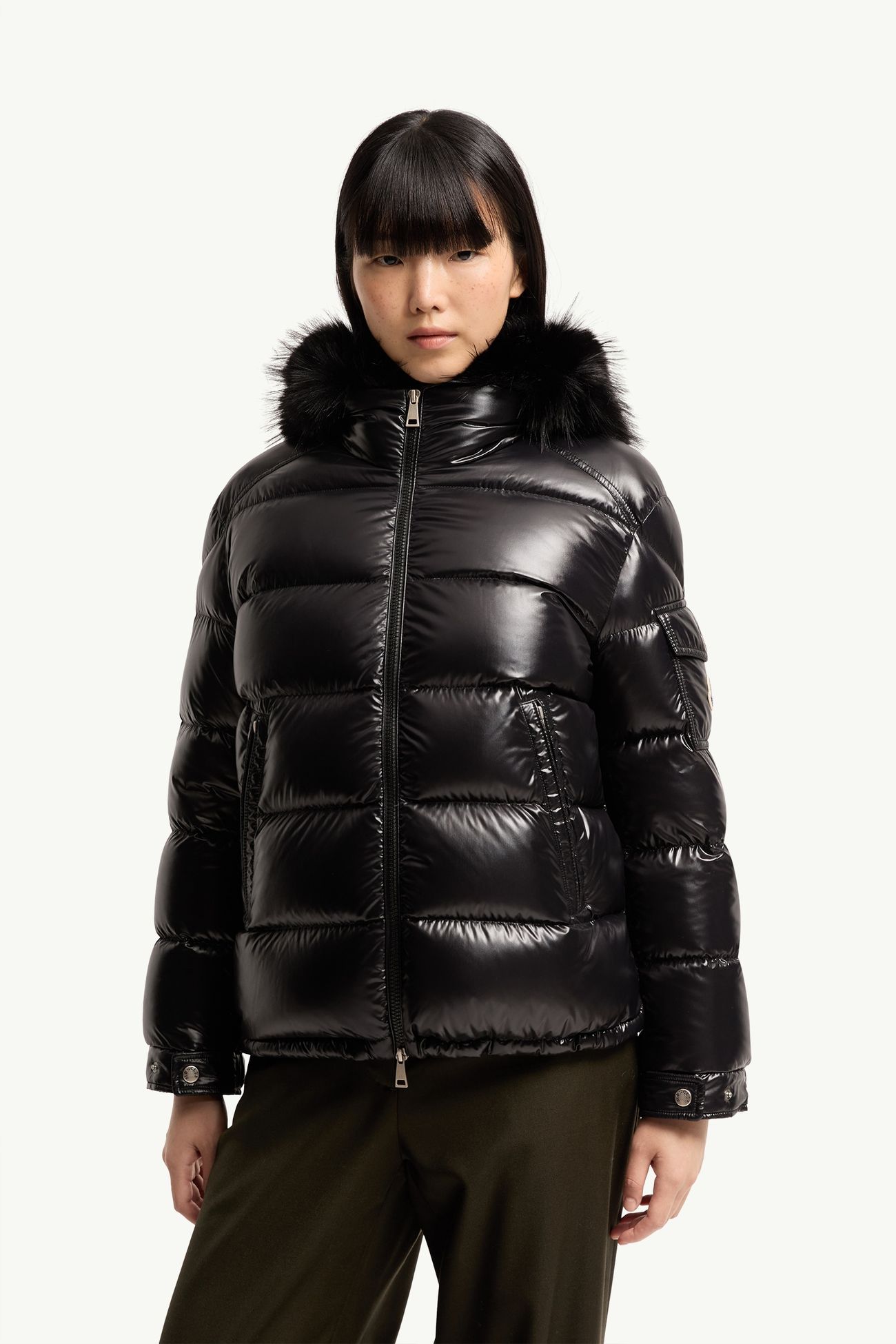 Hypolais連帽短身羽絨外套 女士 黑色 Moncler 3