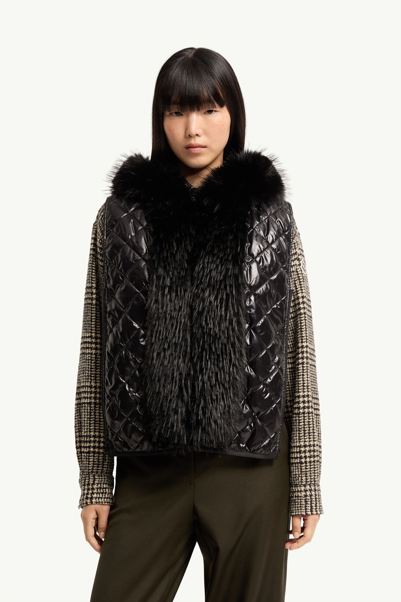 Hypolais 후드 쇼트 다운 재킷 여성 블랙 Moncler 6