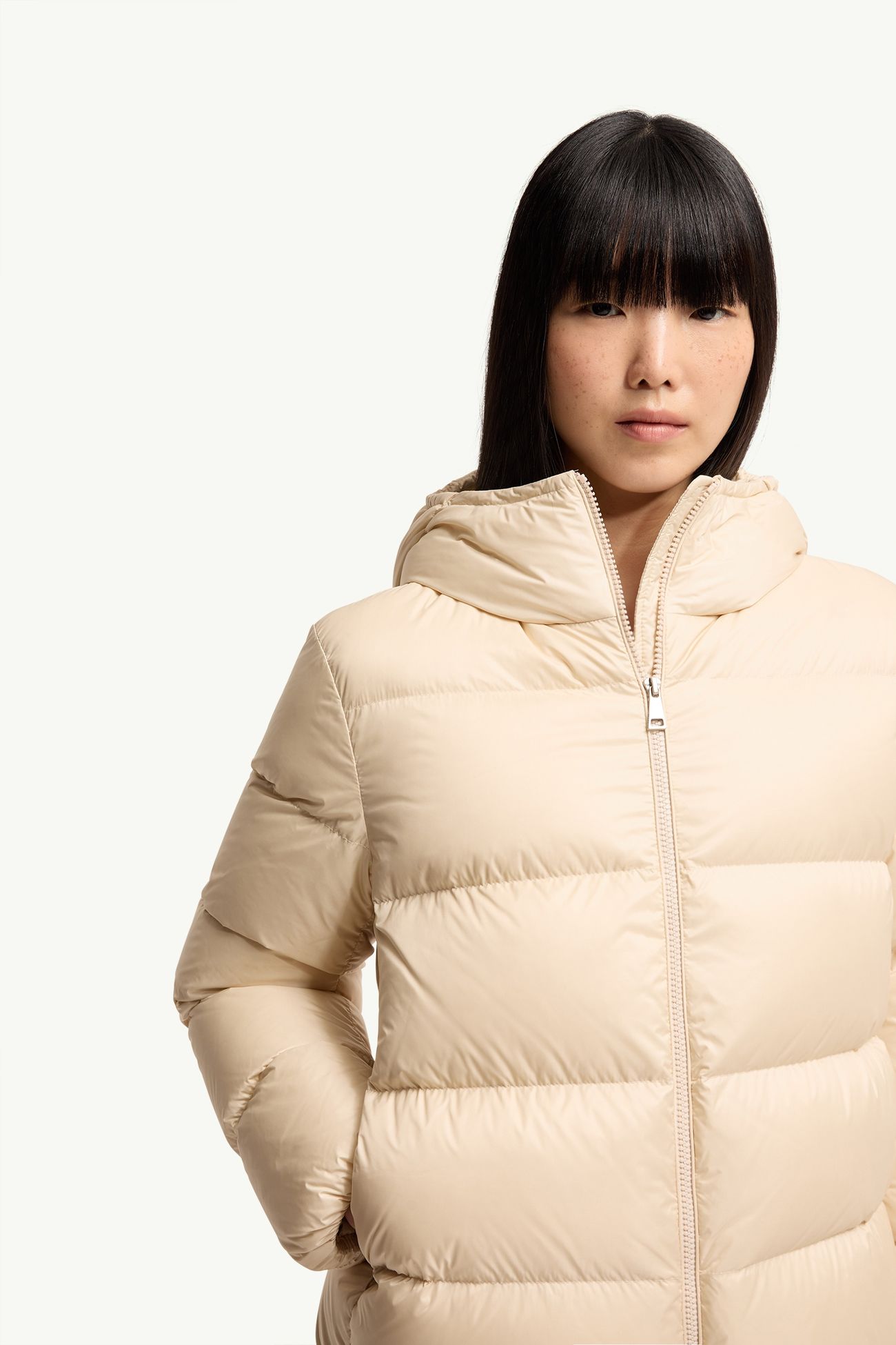 Doudoune courte à capuche Feligule Femmes Beige Clair Moncler 5