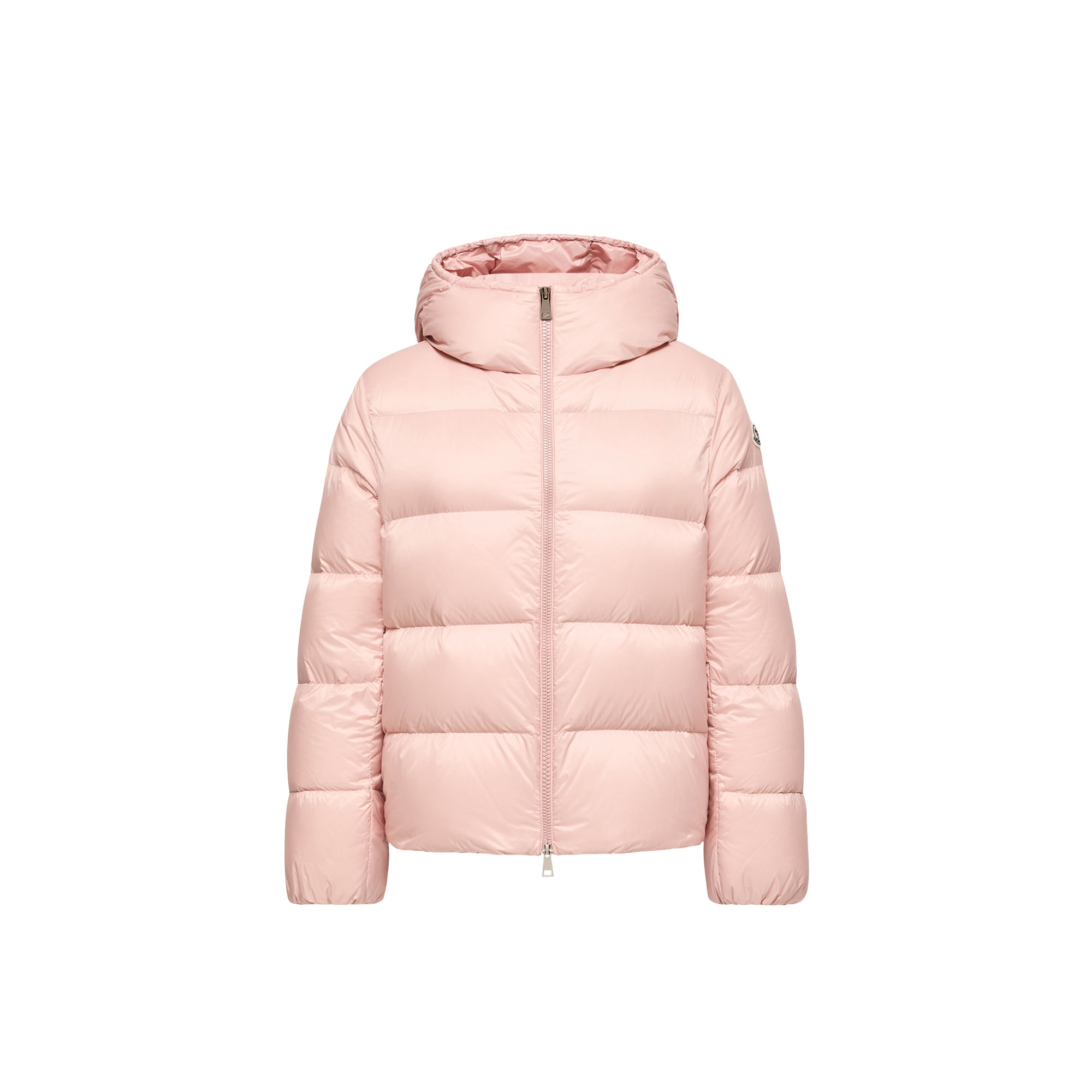 Moncler   Feligule Hooded Short Down Jacket for Women in Pink, Size: 12