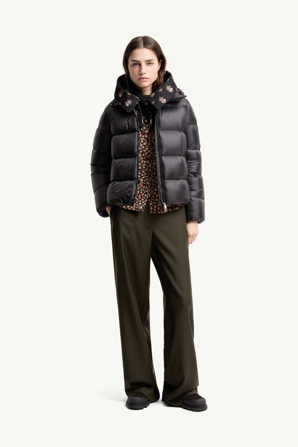 Feligule女士连帽短款羽绒夹克外套 女士 黑色 Moncler 0