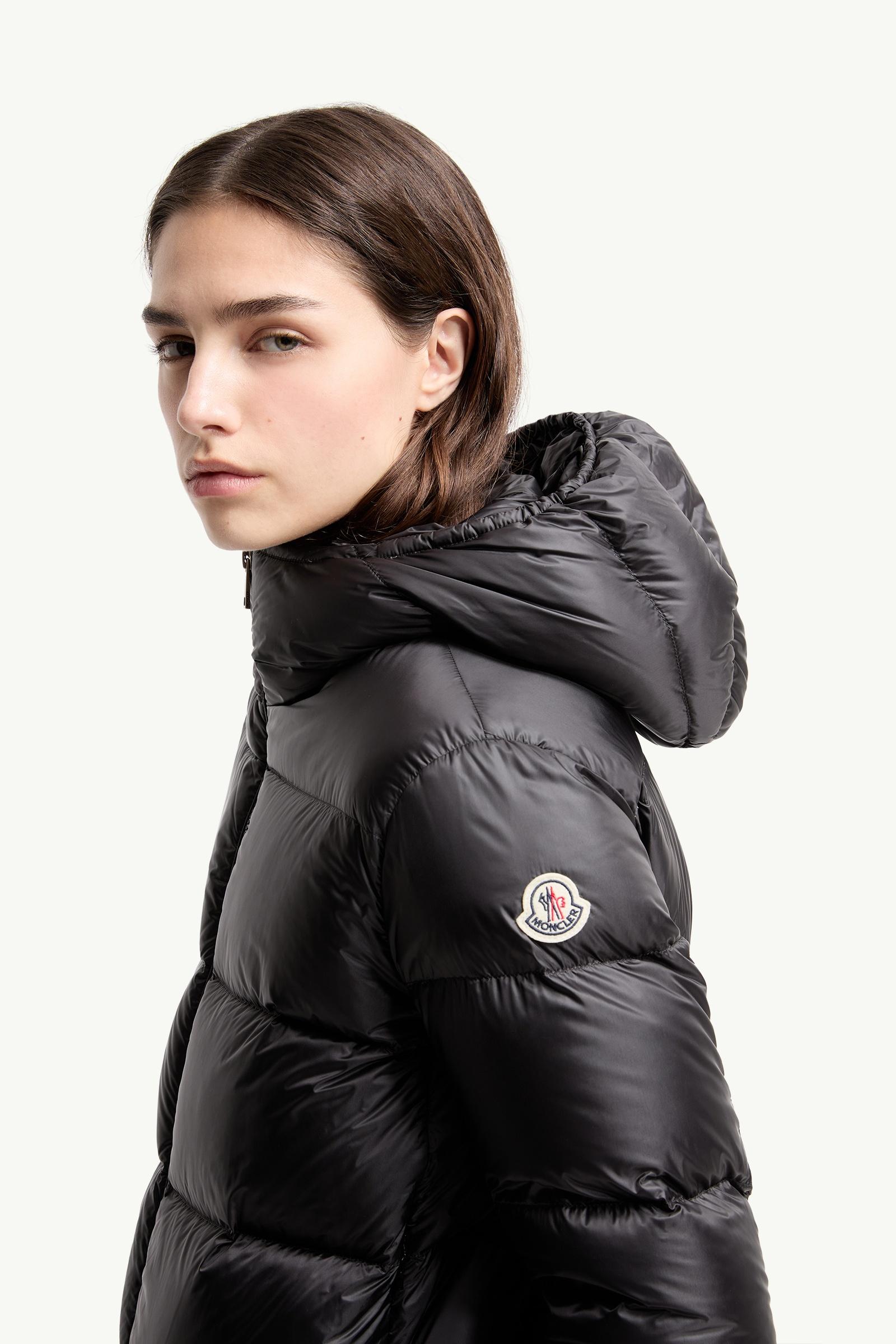 Black Feligule Hooded Short Down Jacket - Short Down Jackets for