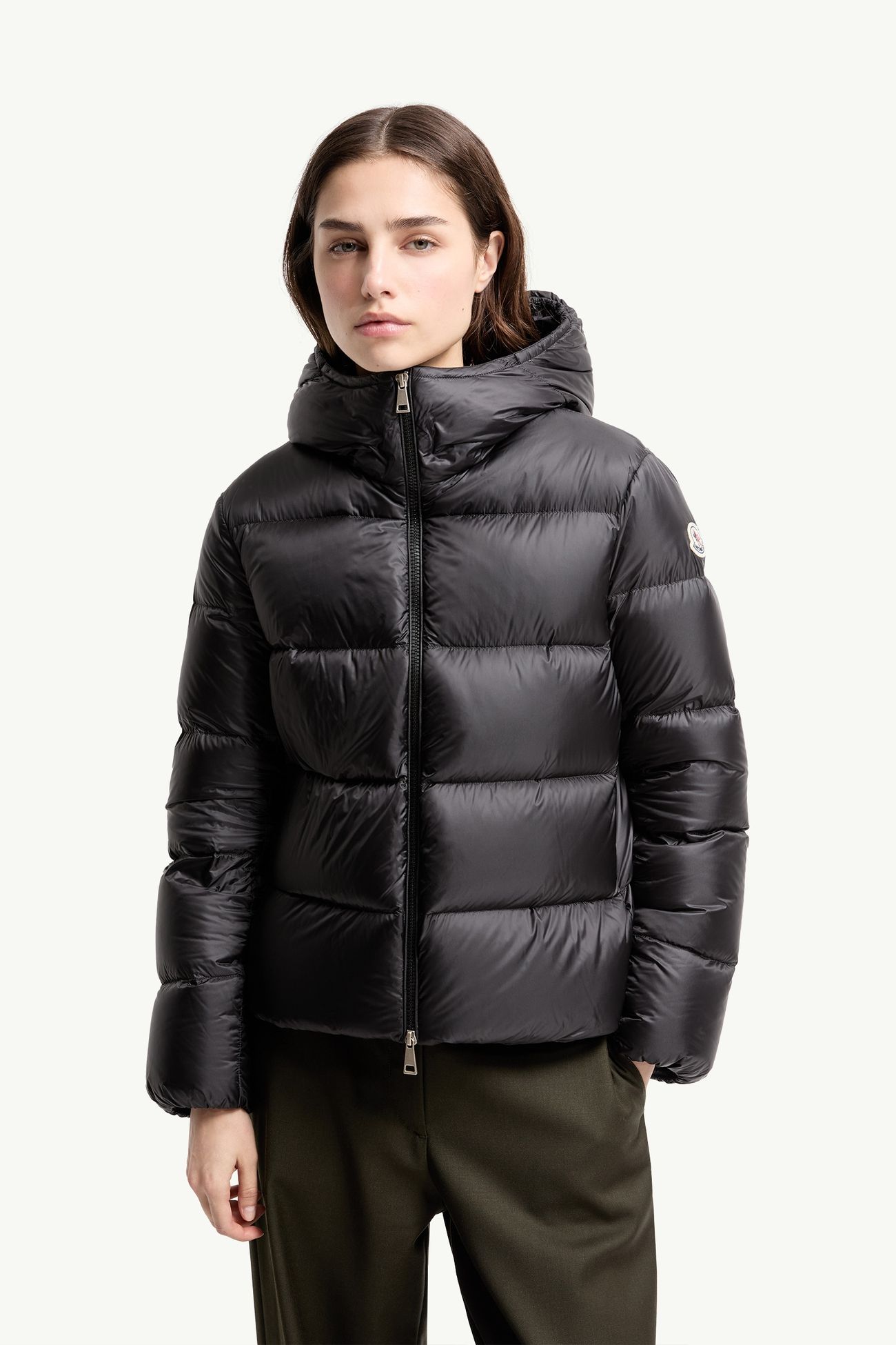 Feligule女士连帽短款羽绒夹克外套 女士 黑色 Moncler 3