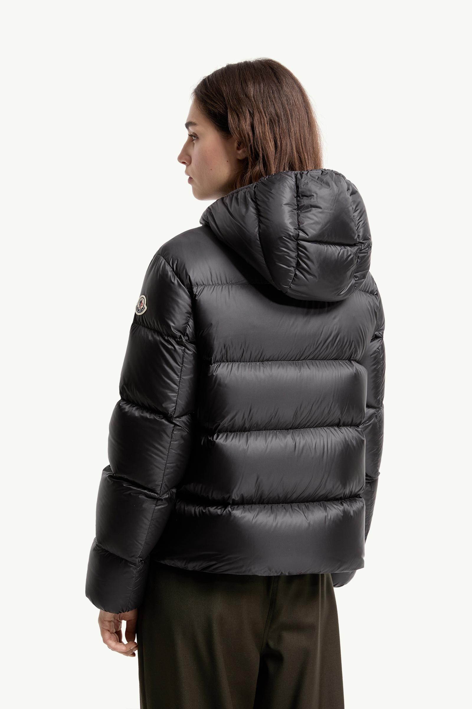 Black Feligule Hooded Short Down Jacket - Short Down Jackets for