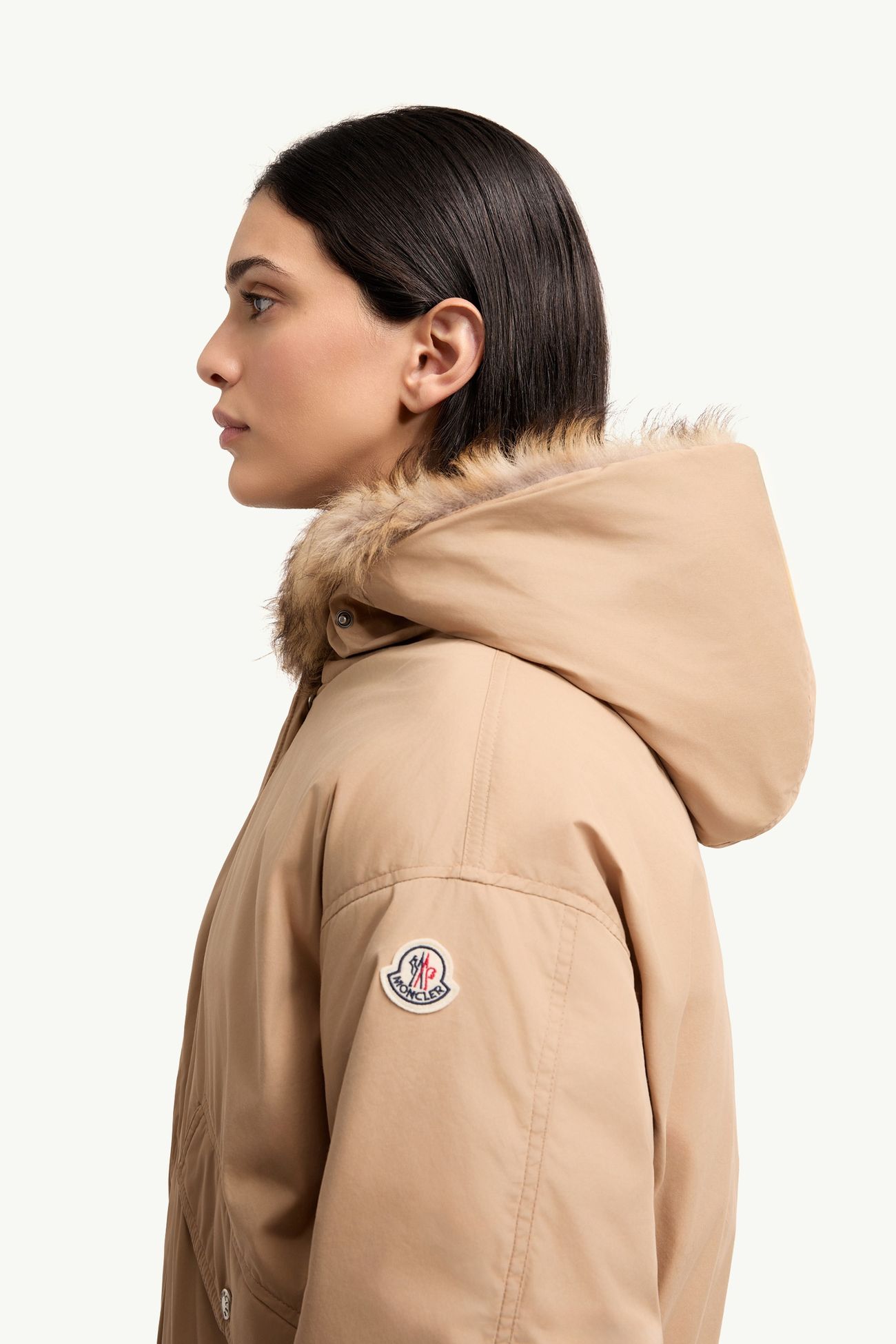 Cheveche連帽短身羽絨外套 女士 米色 Moncler 1