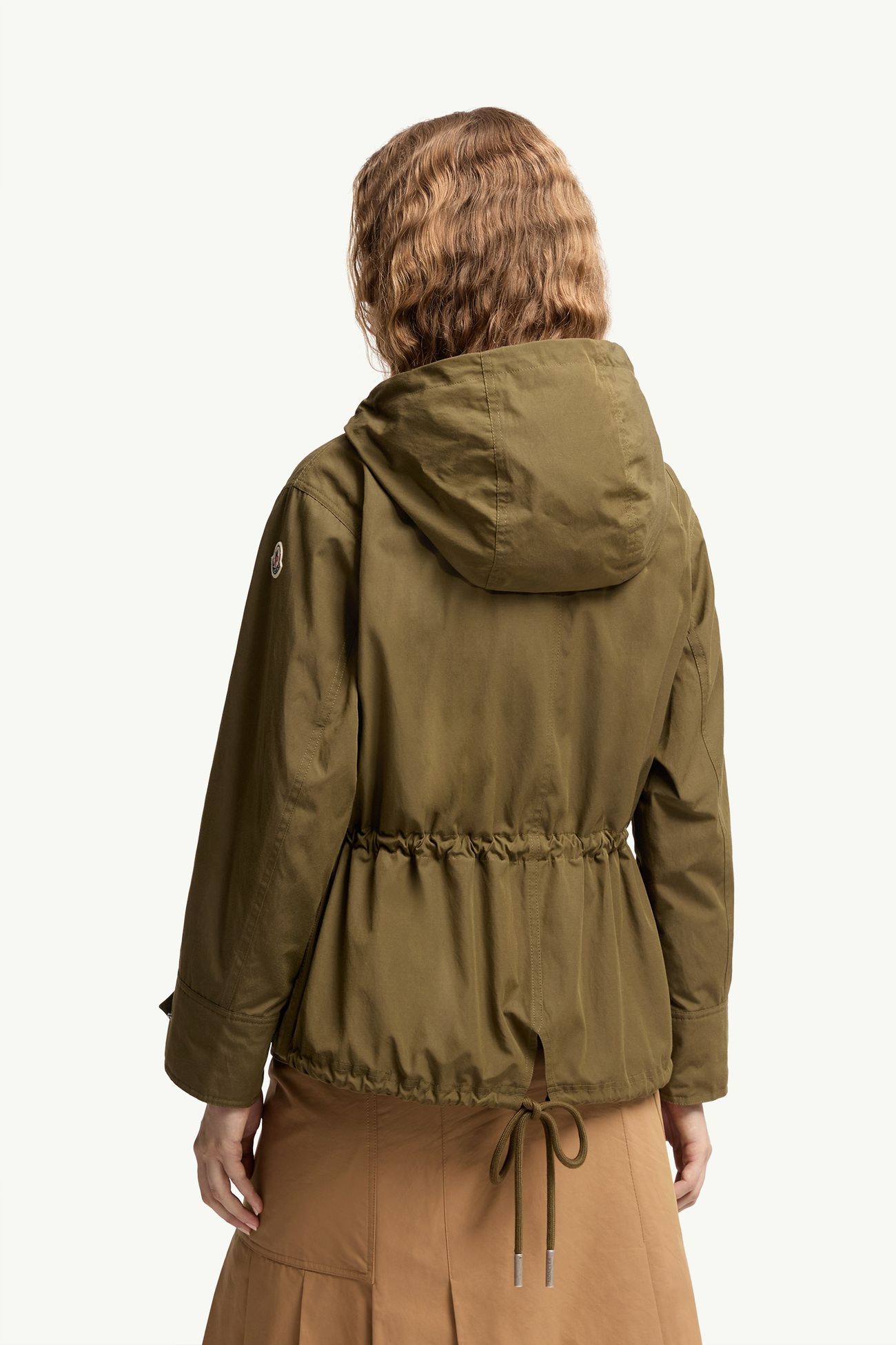 Effraie三合一连帽羊毛皮饰边羽绒派克大衣 女士 橄榄绿 Moncler 4