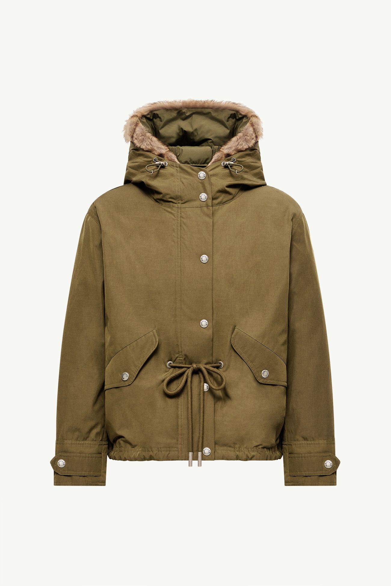 Effraie 3-in-1 후드 시어링 트리밍 다운 파카 여성 올리브 그린 Moncler 2