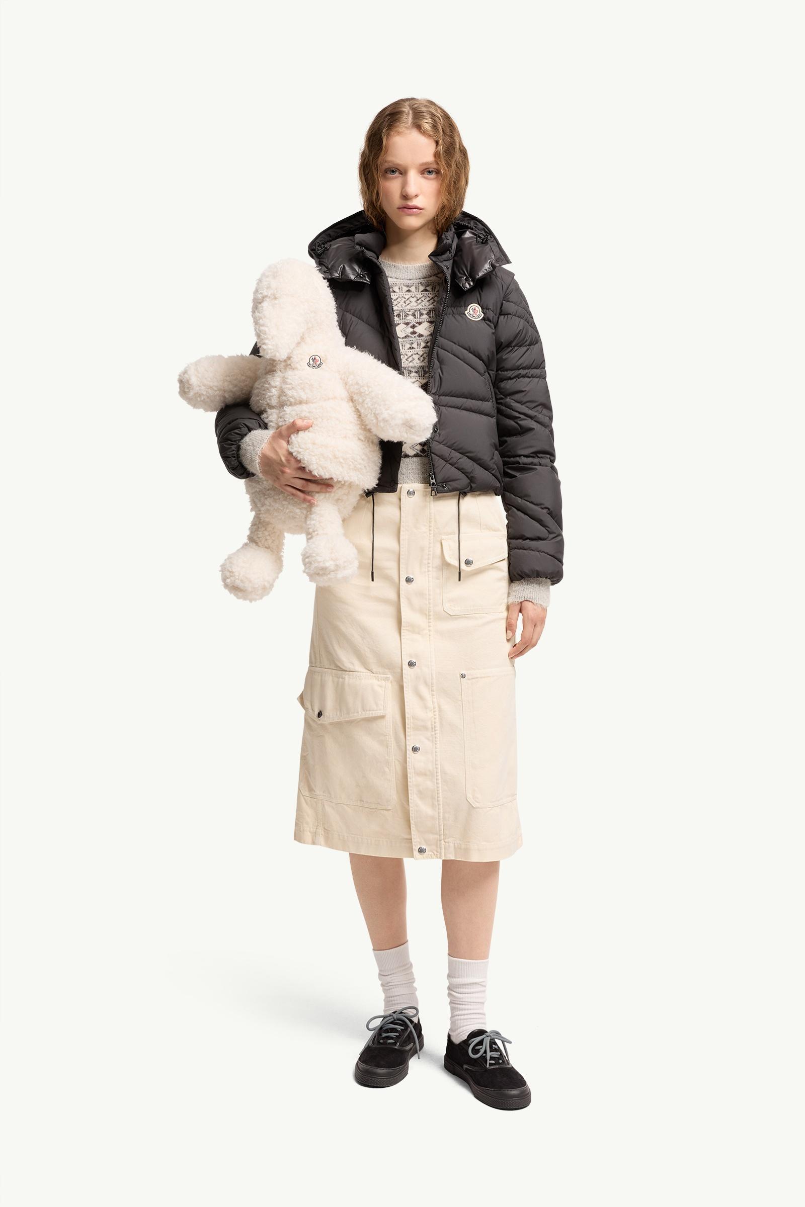 Black Leona 2-in-1 Hooded Short Down Jacket - Short Down Jackets