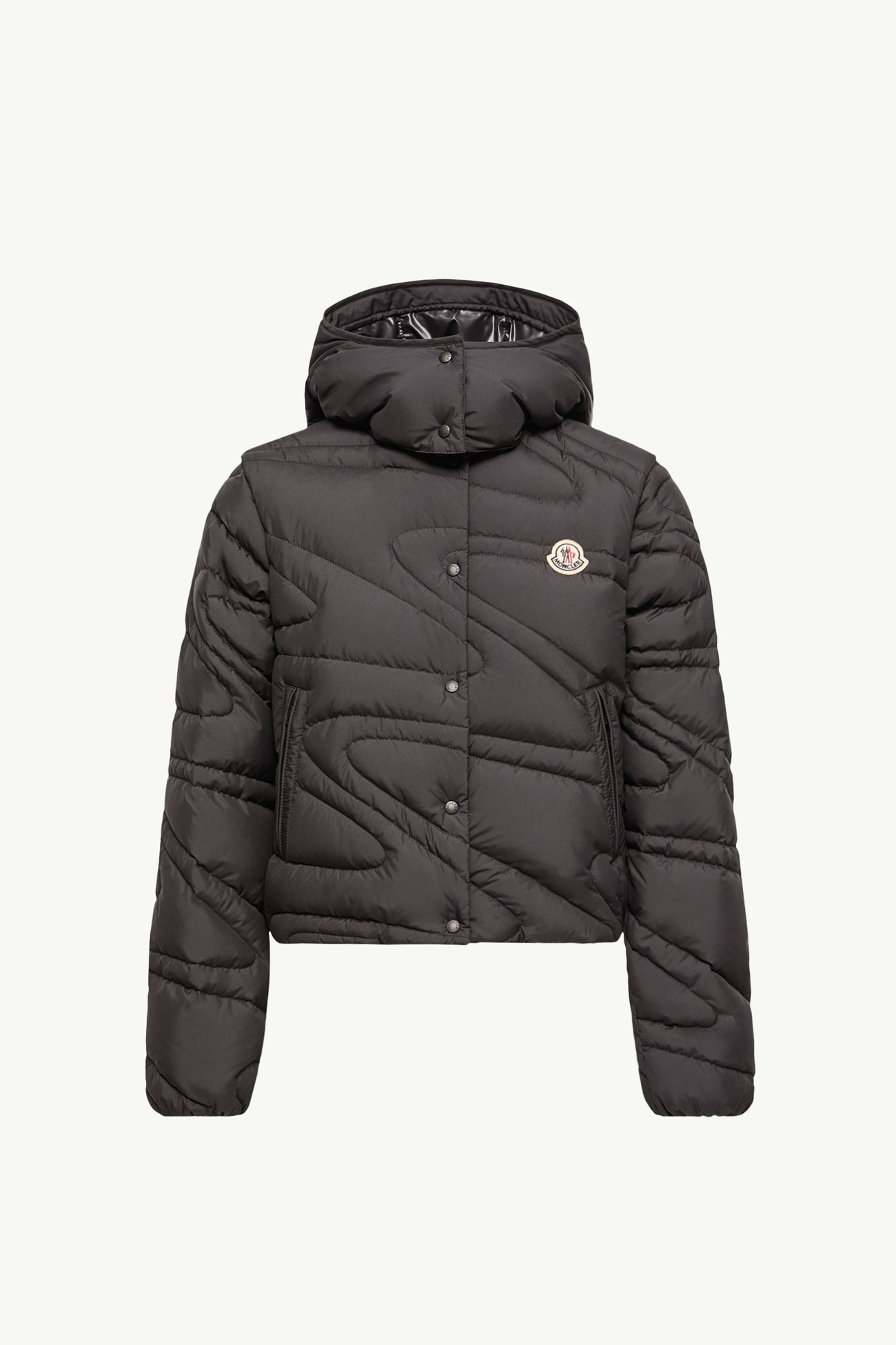 Leona女士二合一连帽短款羽绒夹克外套 女士 黑色 Moncler 2