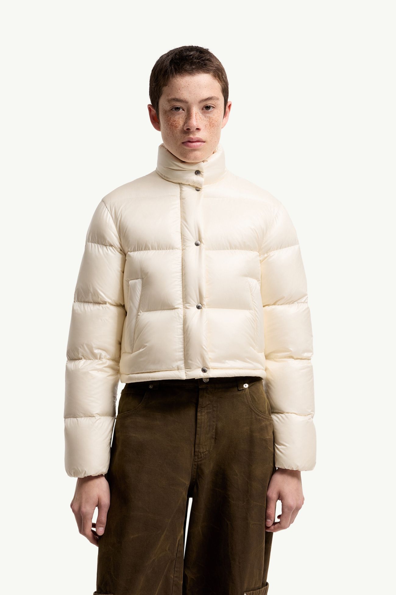 Tepice 쇼트 다운 재킷 여성 화이트 아이보리 Moncler 3