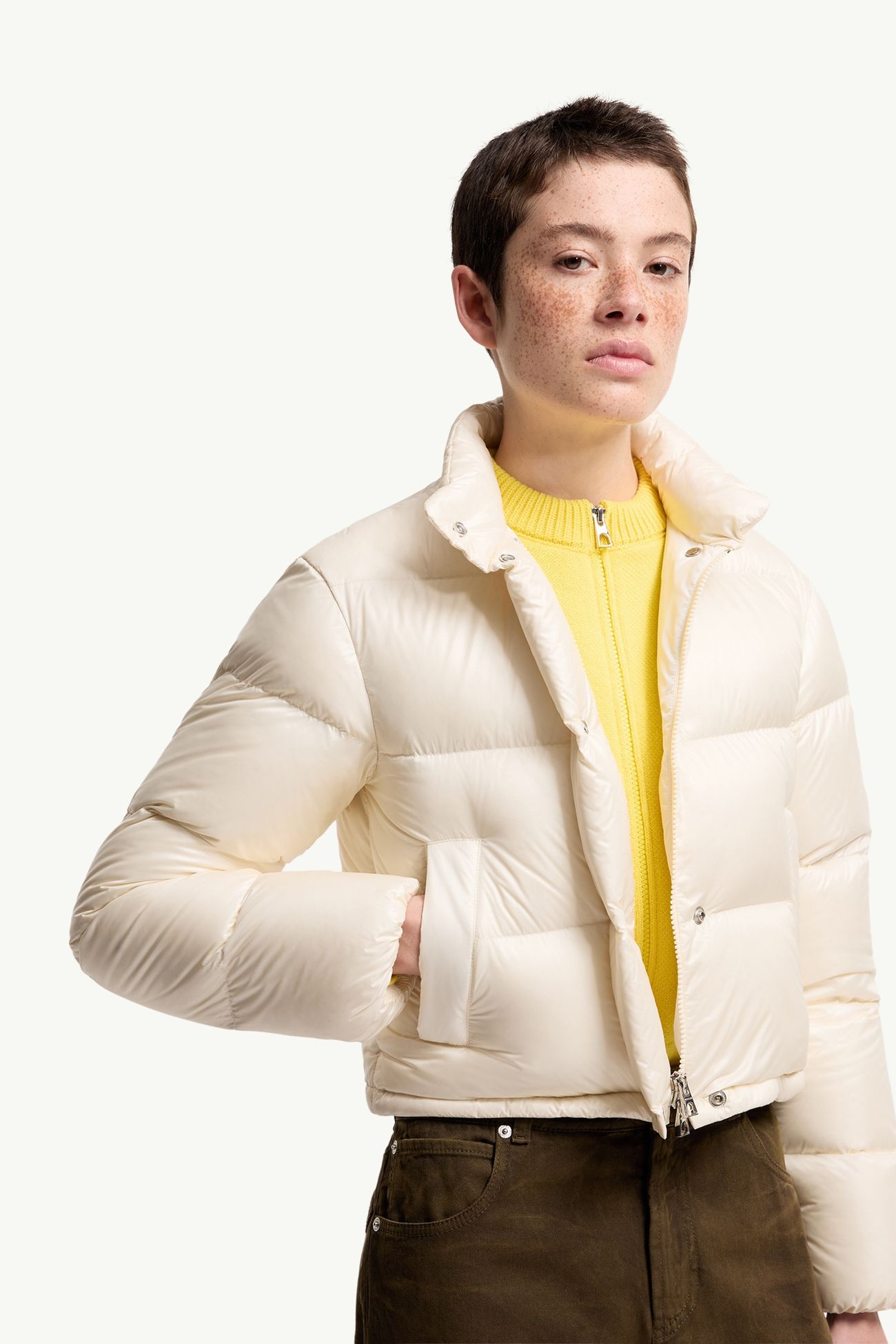 Tepice 쇼트 다운 재킷 여성 화이트 아이보리 Moncler 5