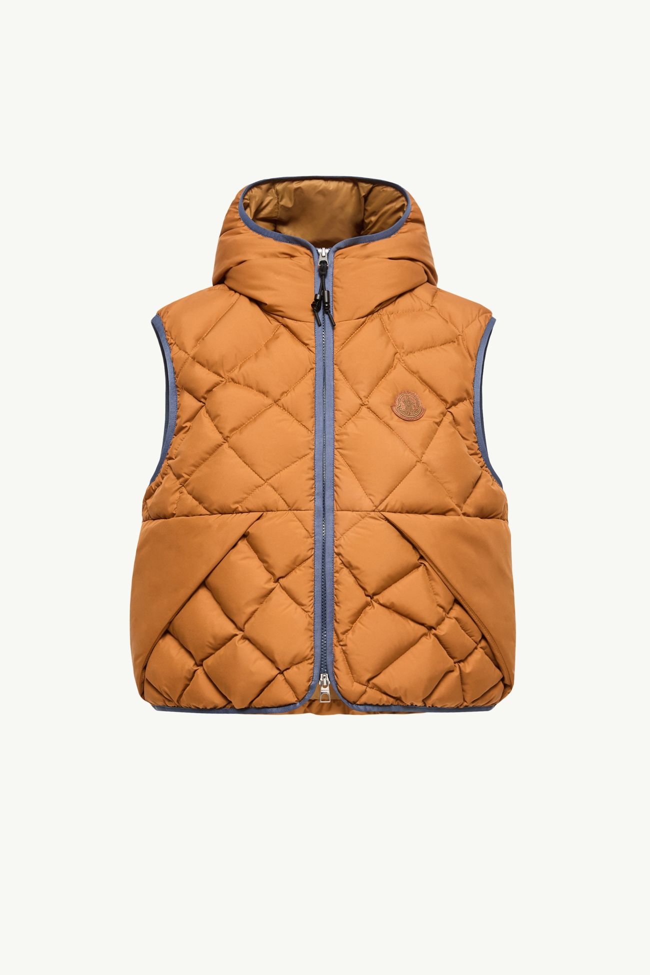 Armella女士连帽菱形绗缝羽绒马甲 女士 暗黄色 Moncler 2