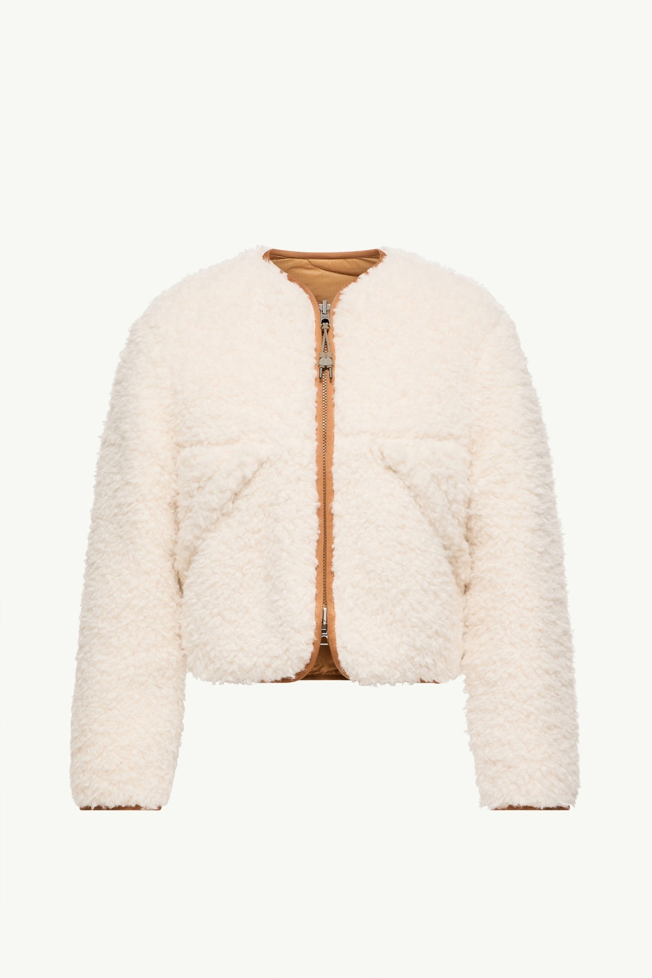 Mallero Reversible Short Down Jacket Women White Ivory Moncler 2