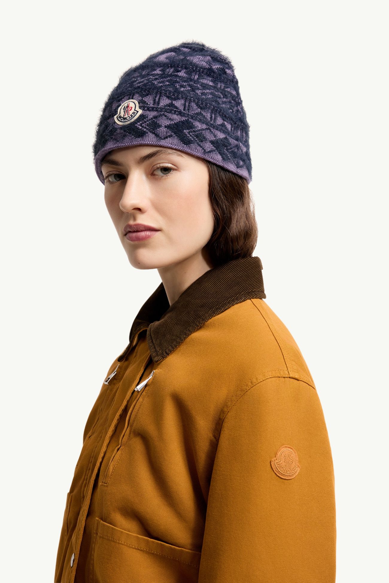 Gravio羔羊毛飾邊短身羽絨外套 女士 深黃色 Moncler 1
