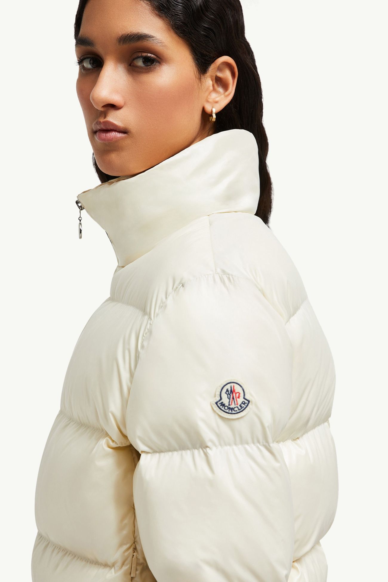 Piumino corto Abbadia Donna Bianco Moncler 1