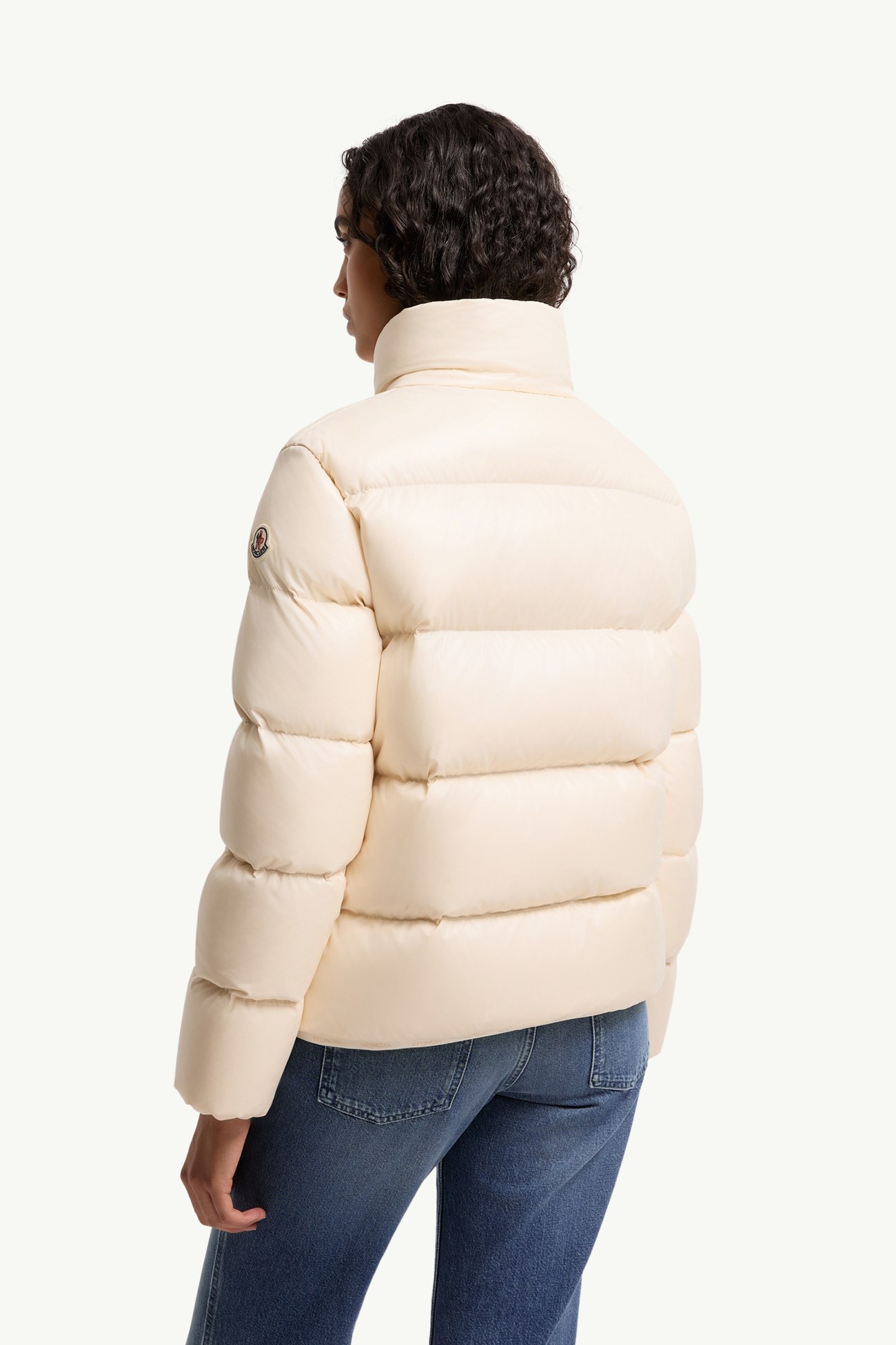 Piumino corto Abbadia Donna Bianco Moncler 4