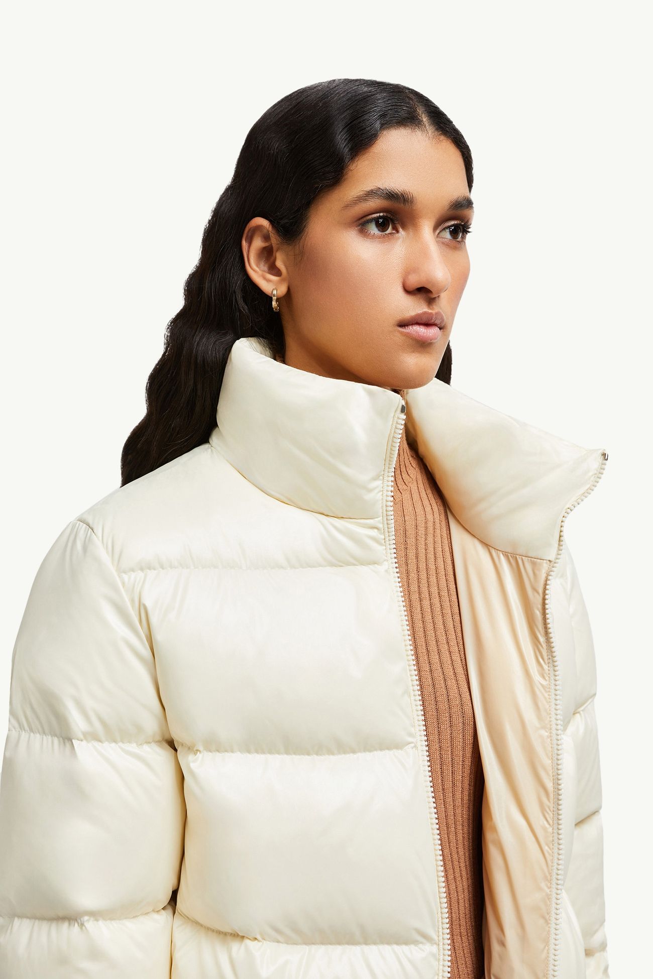 Abbadiaショートダウンジャケット レディース オフホワイト Moncler 6