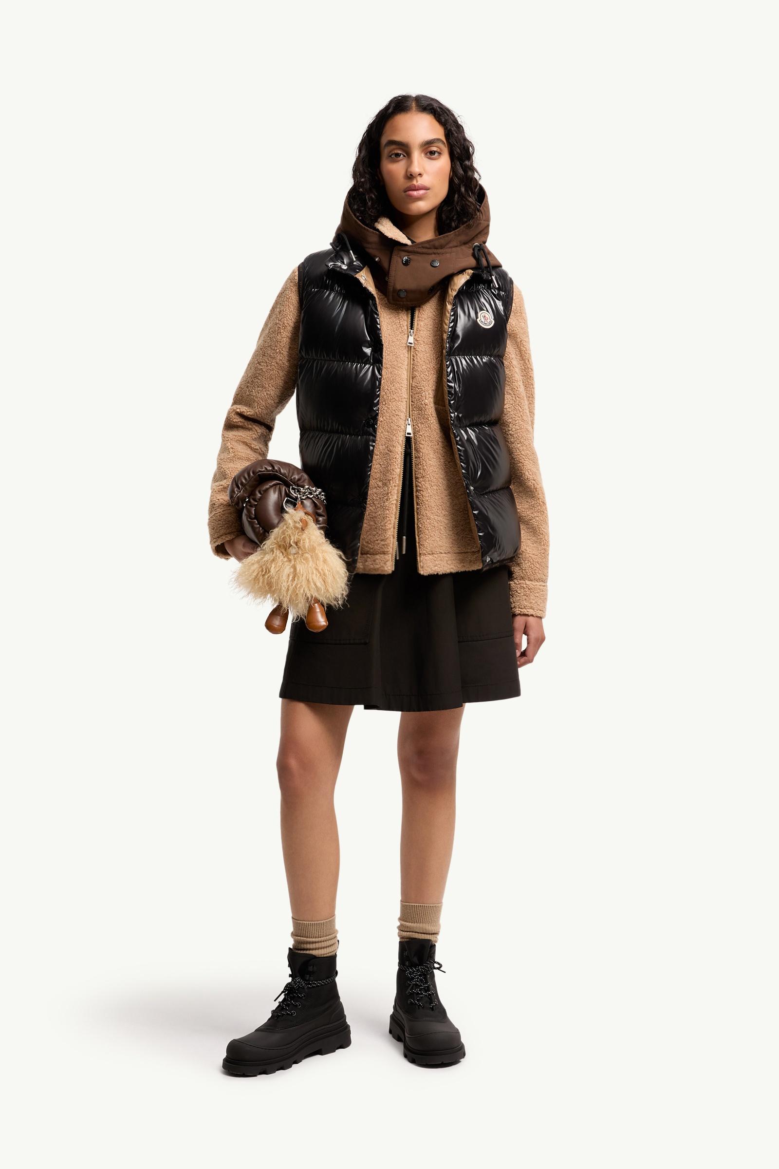 Black Badia Down Vest - Vests for Women | Moncler US