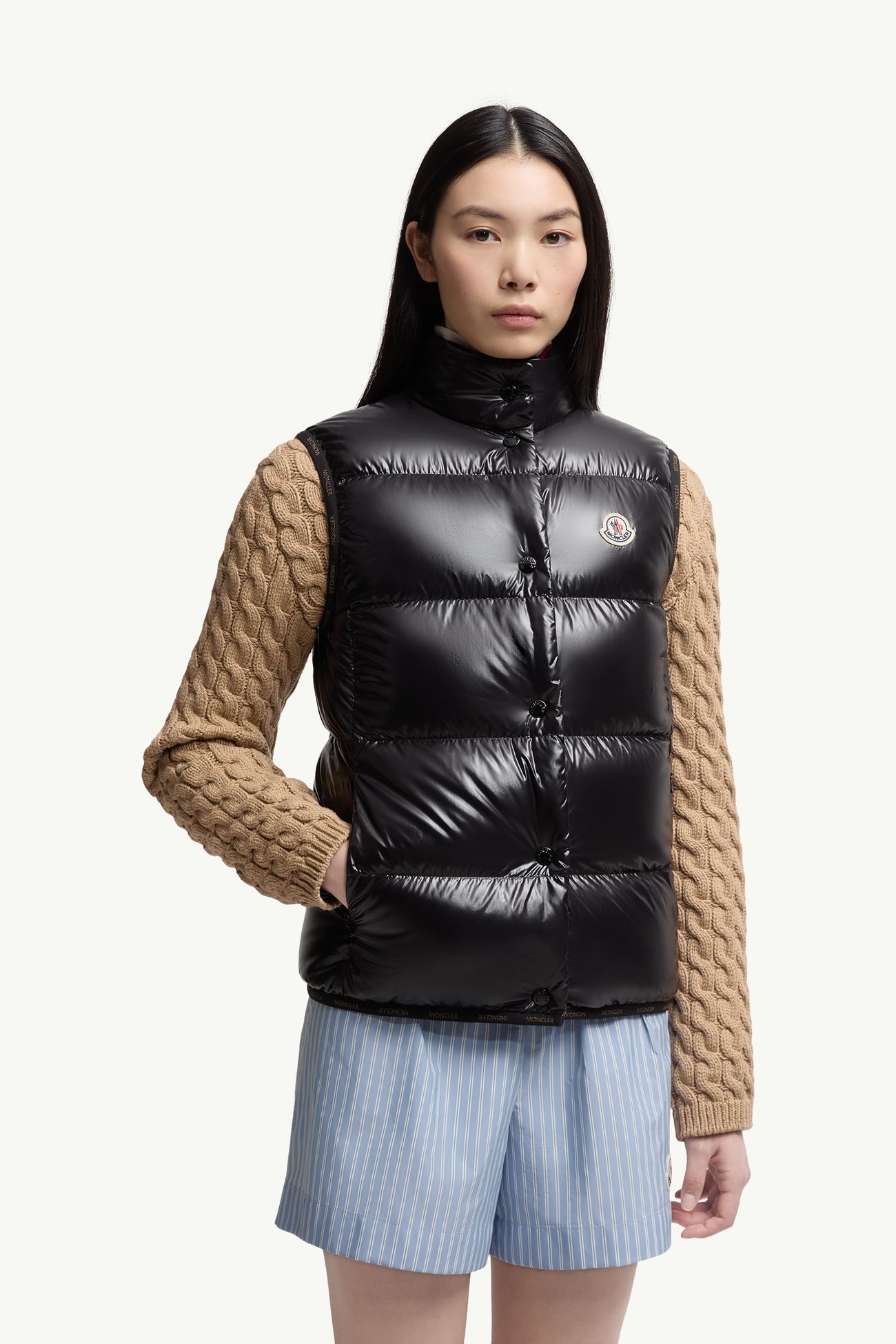 Badia羽絨背心 女士 黑色 Moncler 3