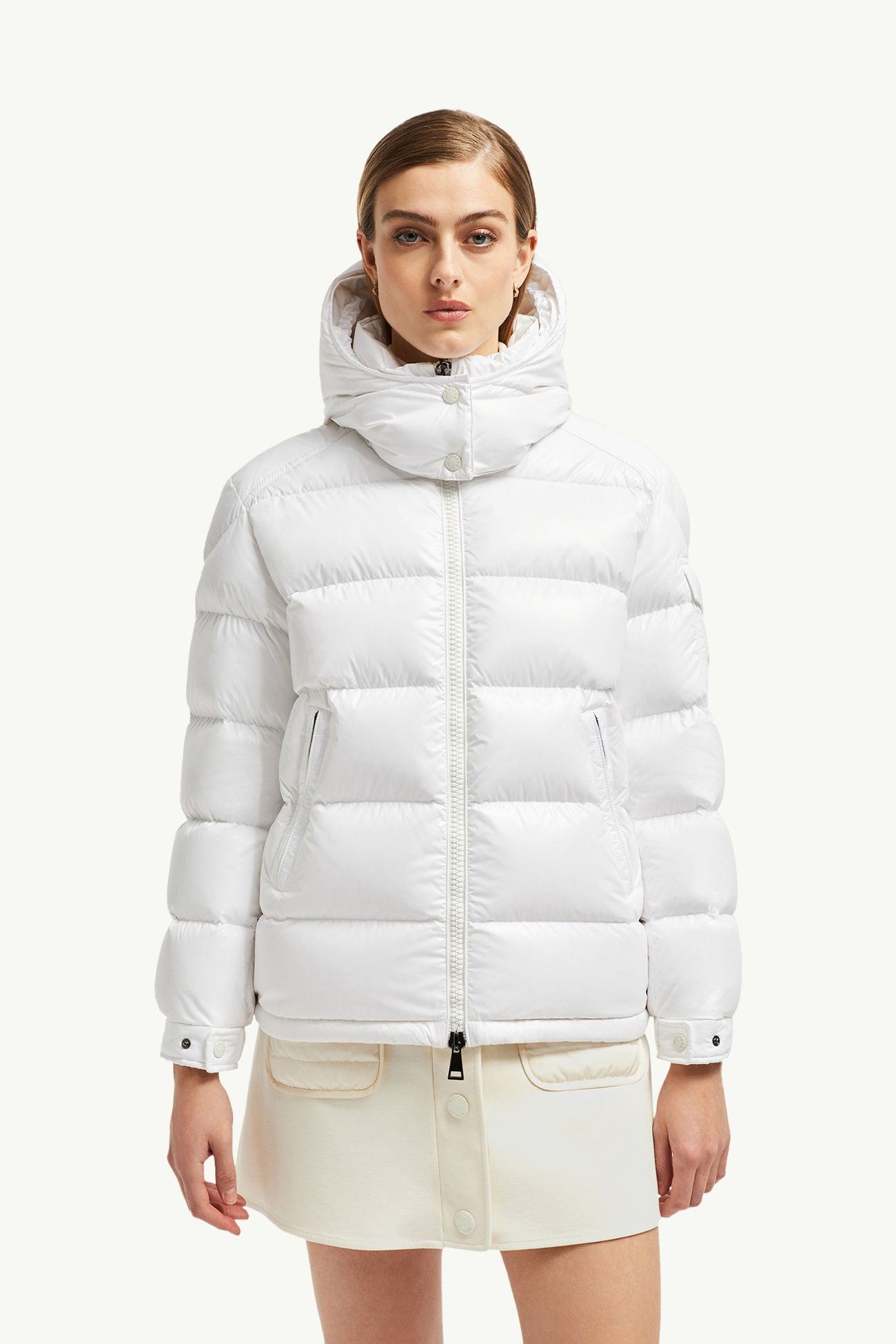 Doudoune courte à capuche Maire Femmes Blanc Cassé Moncler 3