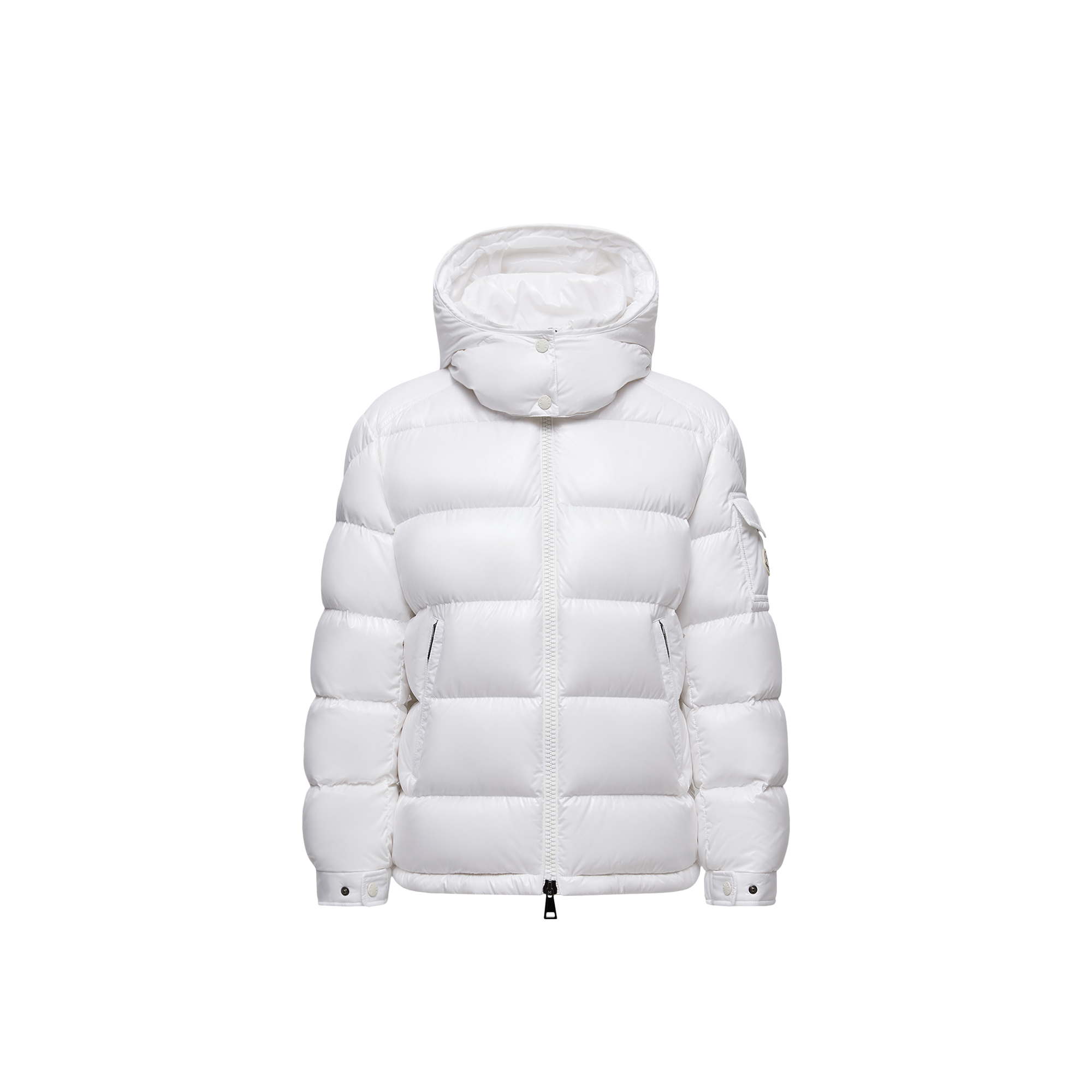 Moncler   Maire Hooded Short Down Jacket for Women in White, Size: 18