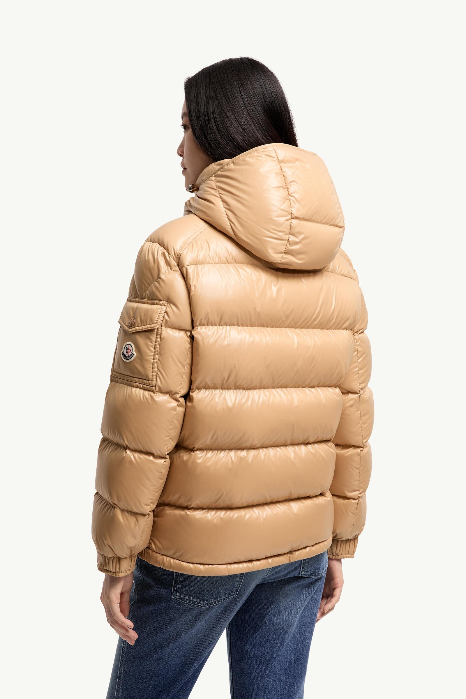 Camel Beige Maire Hooded Short Down Jacket - Short Down Jackets