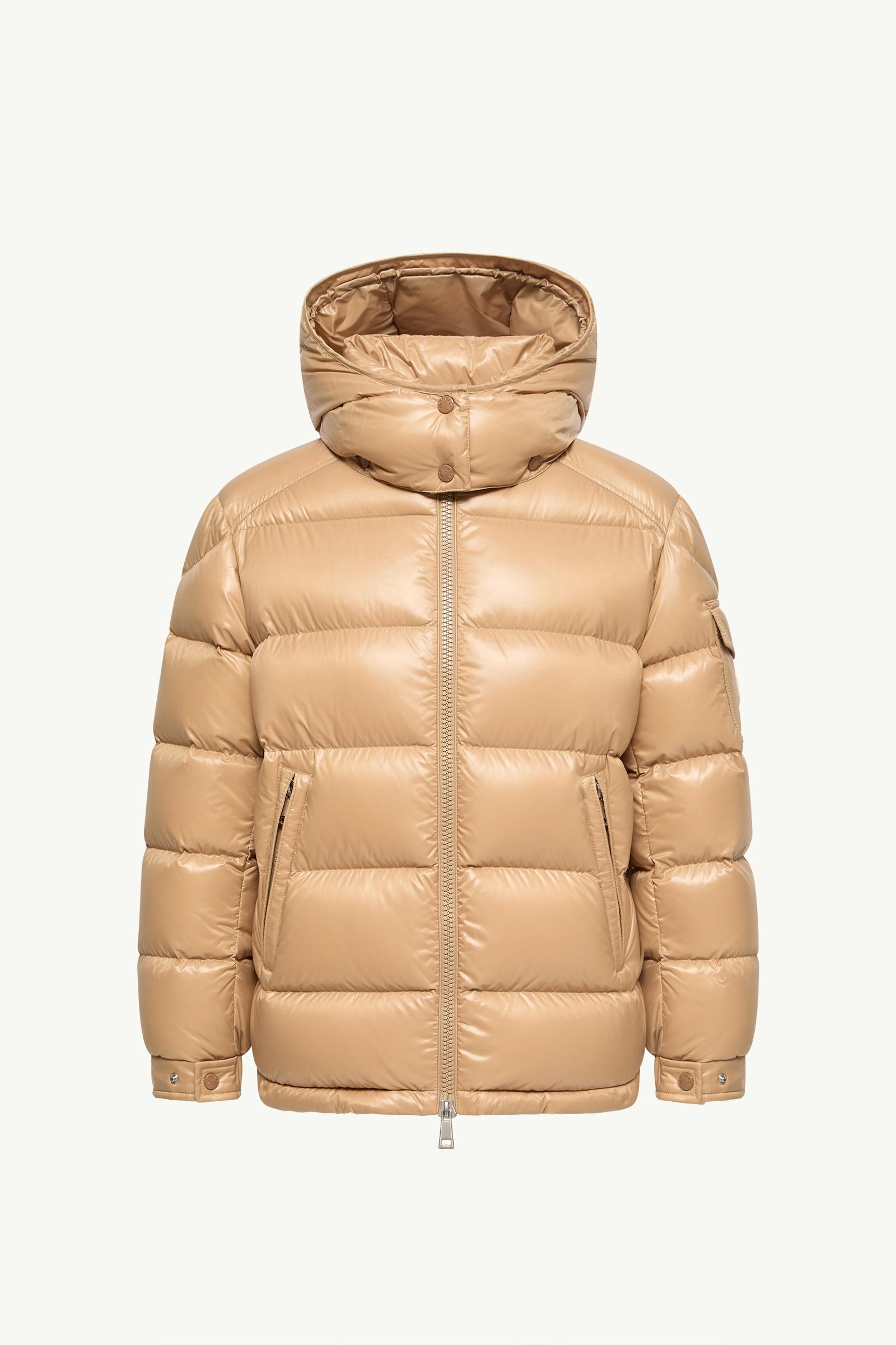 Camel Beige Maire Hooded Short Down Jacket - Short Down Jackets