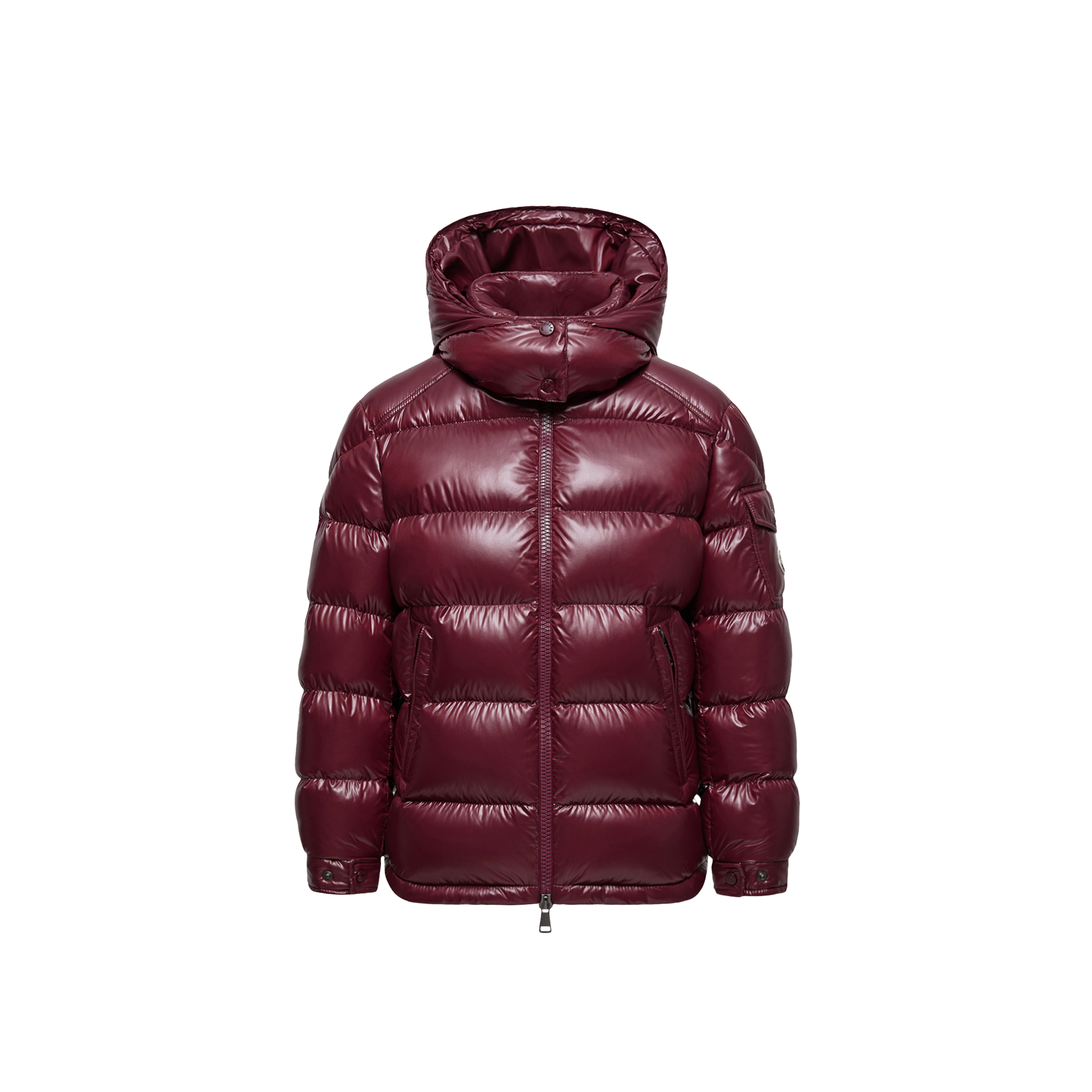 Moncler   Maire Hooded Short Down Jacket for Women in Red, Size: 24