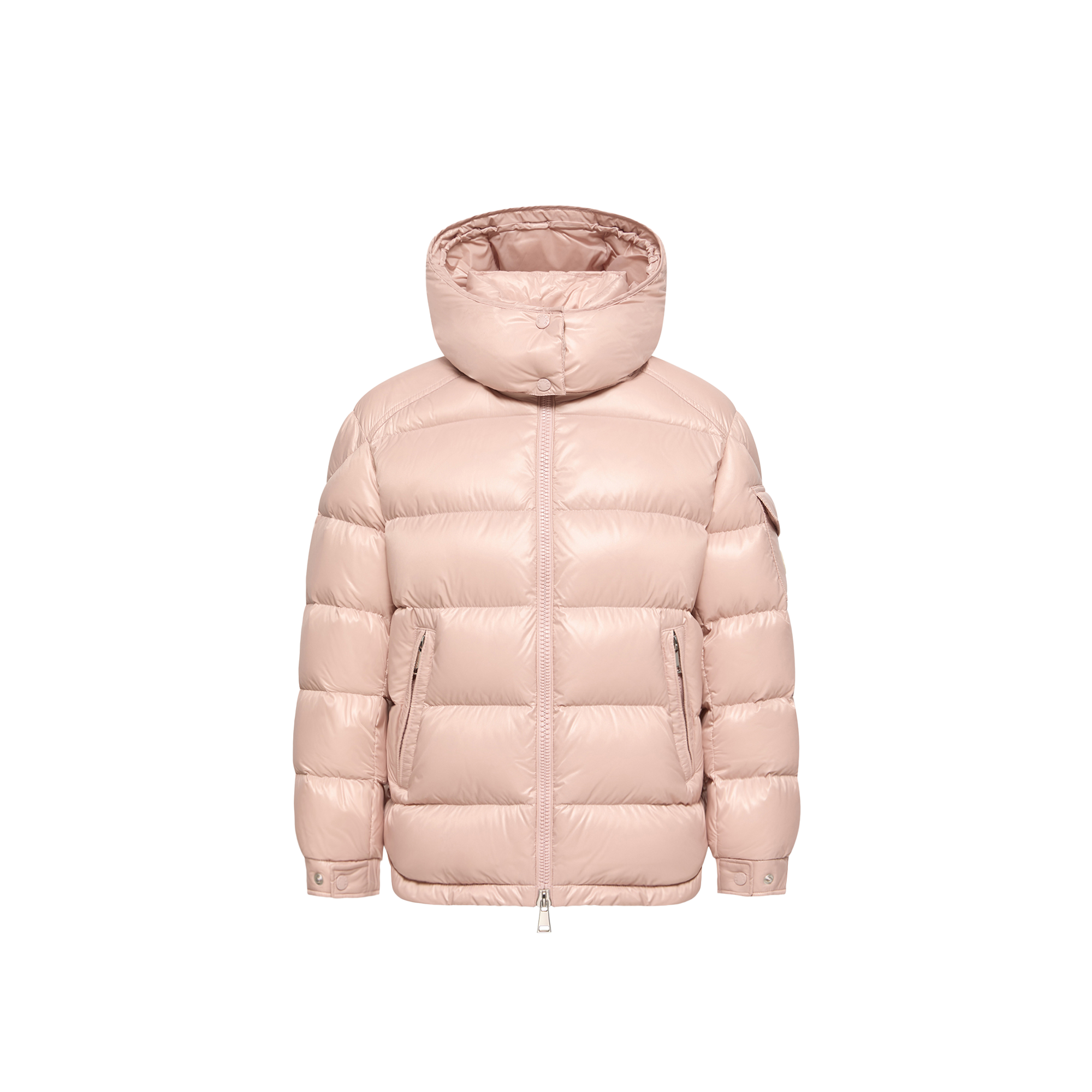 Moncler   Maire Hooded Short Down Jacket for Women in Pink, Size: 12
