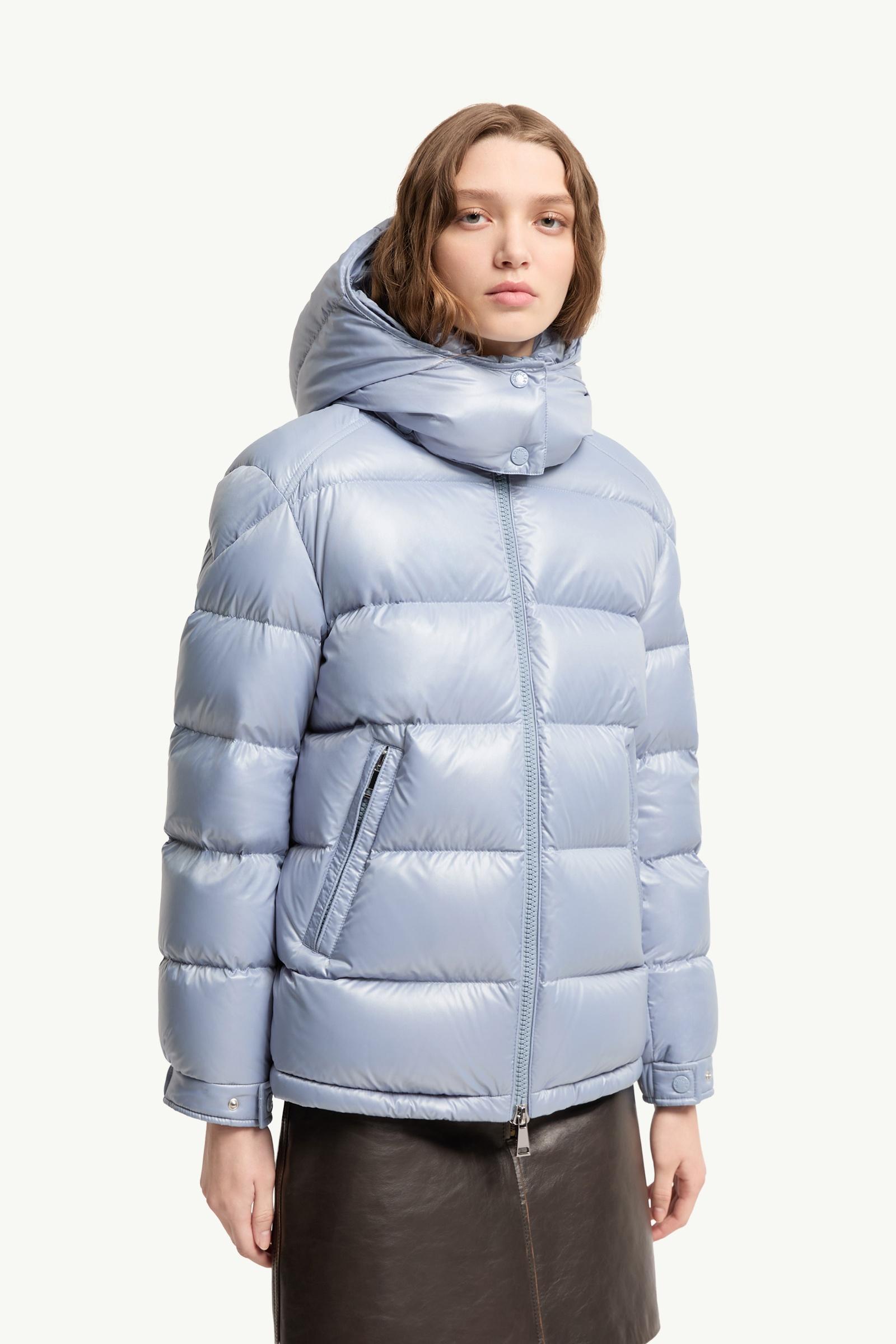 MONCLER ライトブルー ダウンコート Light Blue Maire Hooded Short Down Jacket - Short Down Jackets for