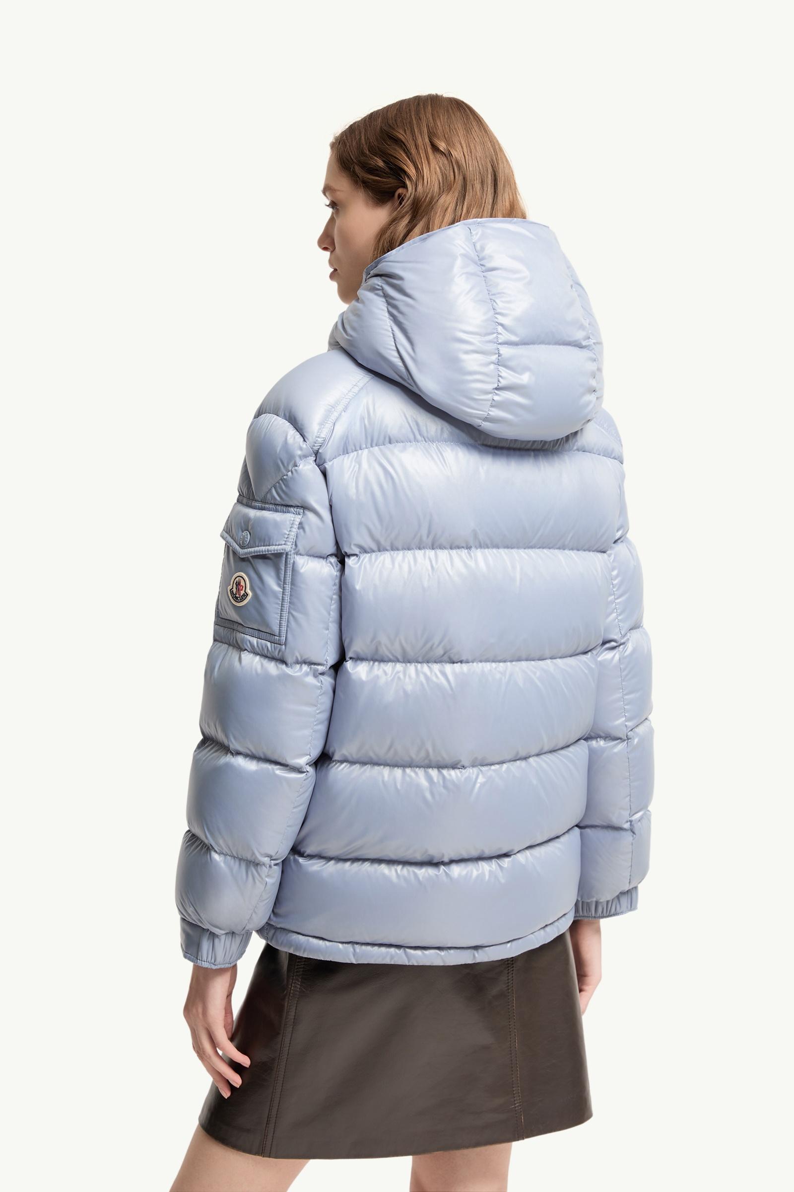 MONCLER ジャケット ナイロン ライトブルー Light Blue Maire Hooded Short Down Jacket - Short Down Jackets for