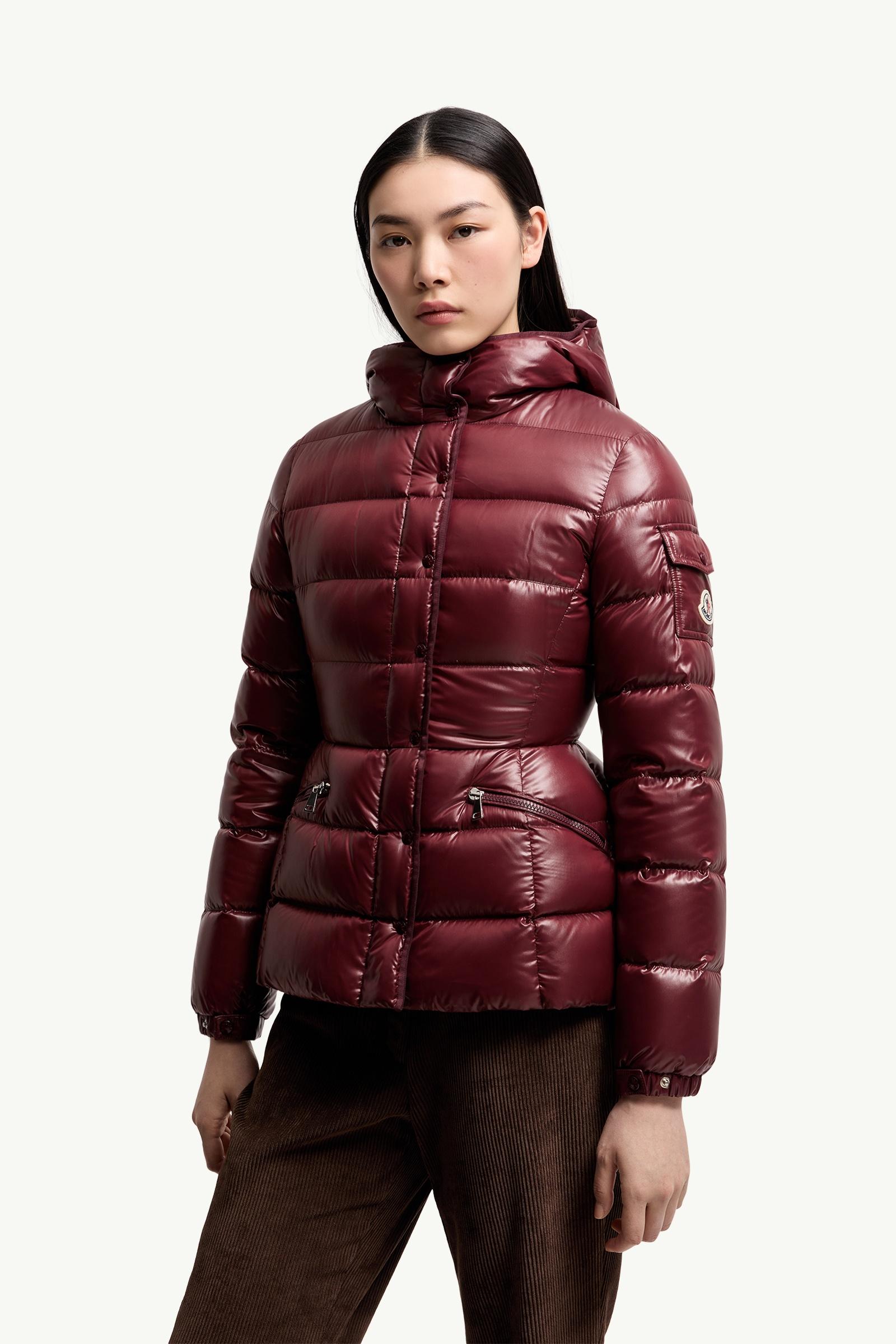Burgundy Barante Hooded Short Down Jacket - Short Down Jackets for