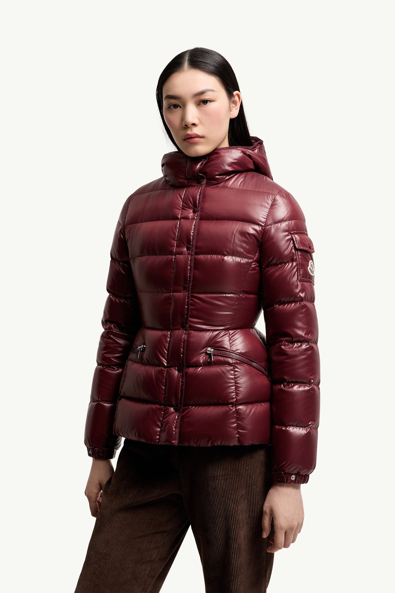 Barante連帽短身羽絨外套 女士 酒紅色 Moncler 3