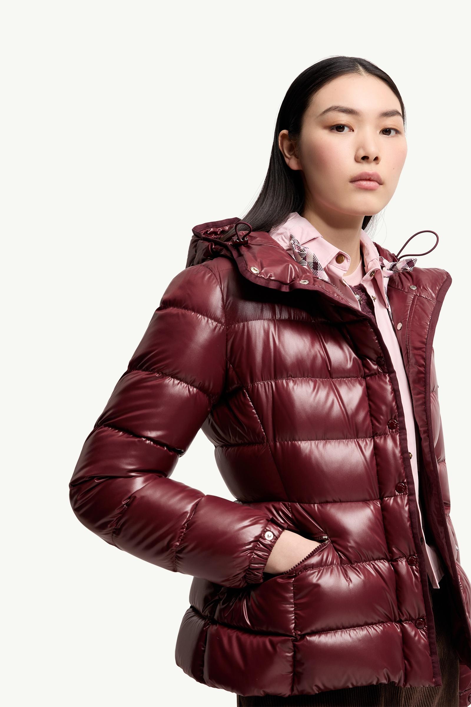 Burgundy Barante Hooded Short Down Jacket - Short Down Jackets for