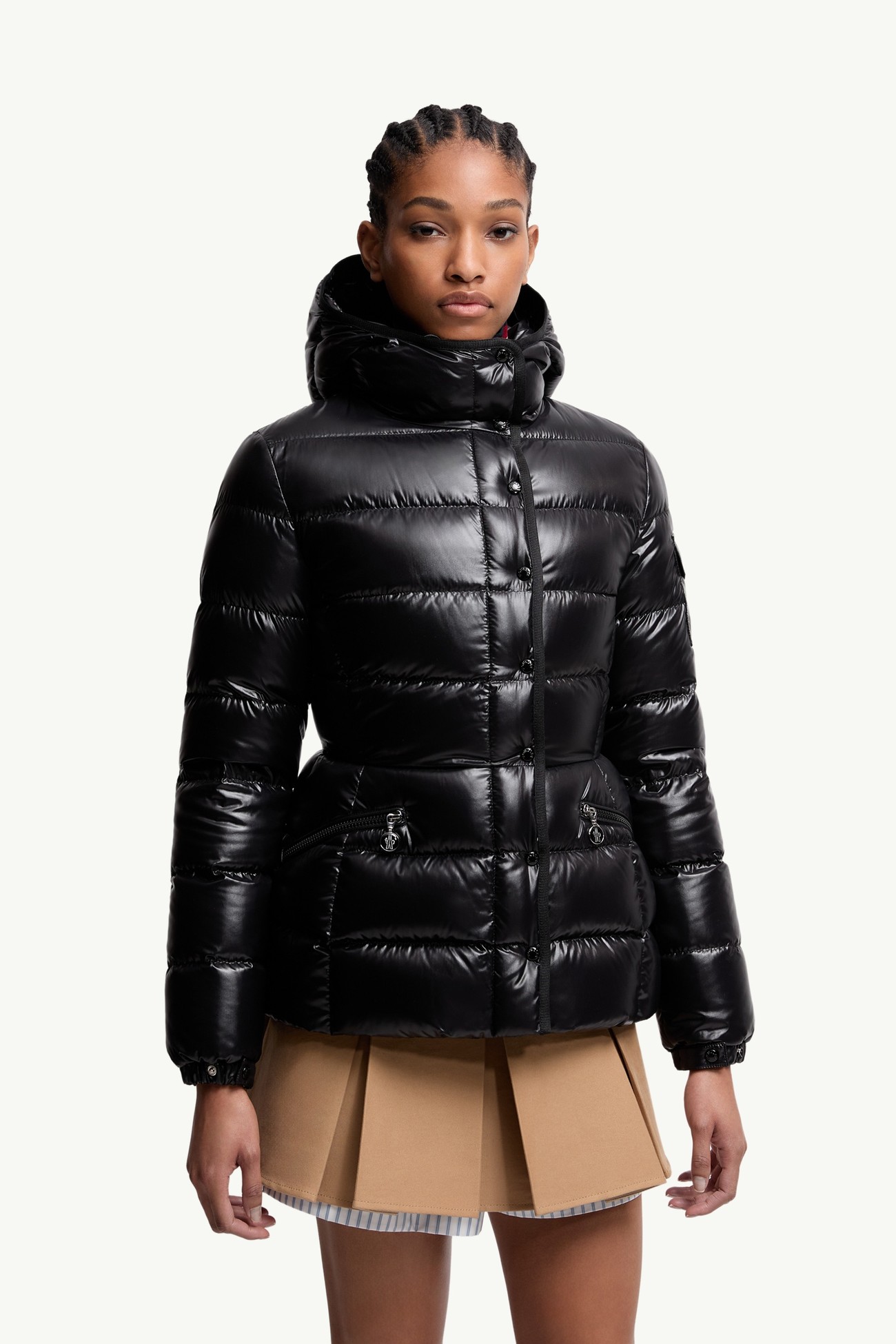 Barante Hooded Short Down Jacket Women Black Moncler 3